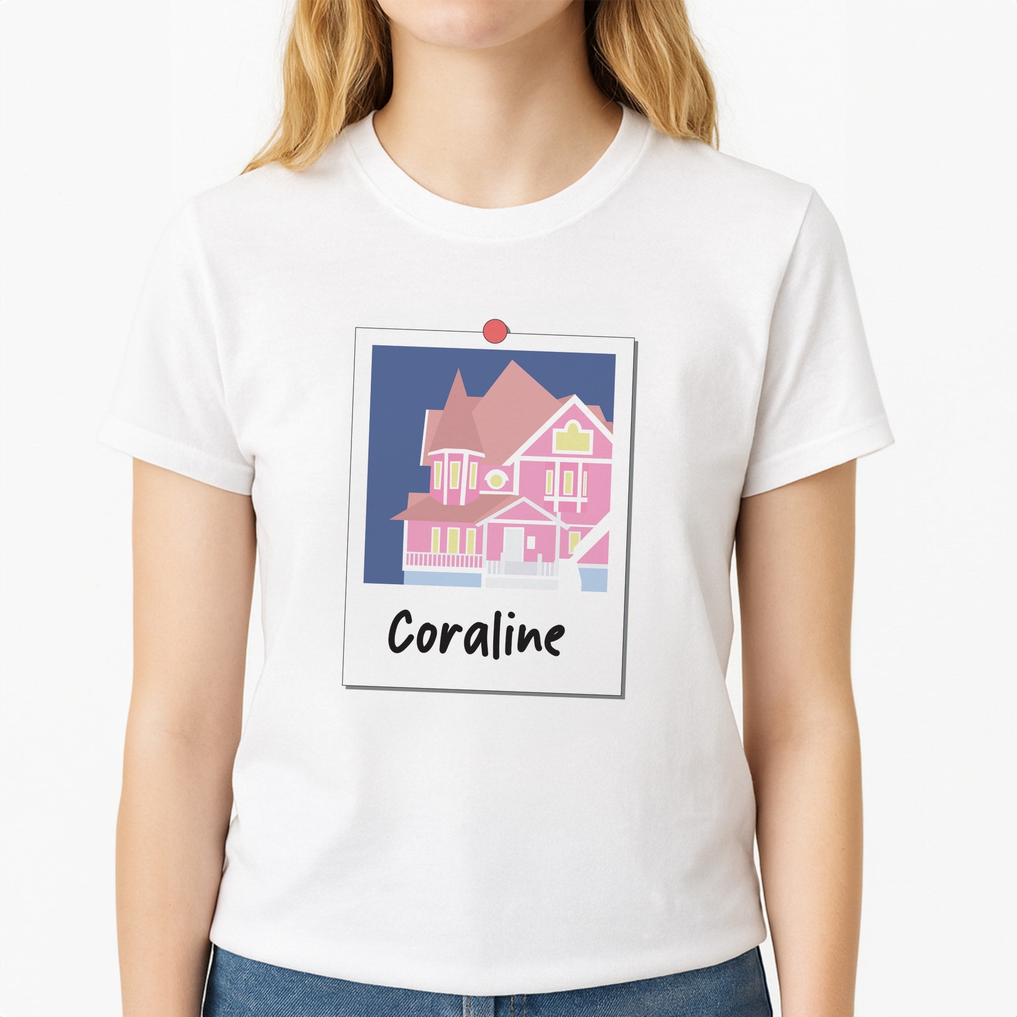 House Unisex T-Shirt, worn by a female model