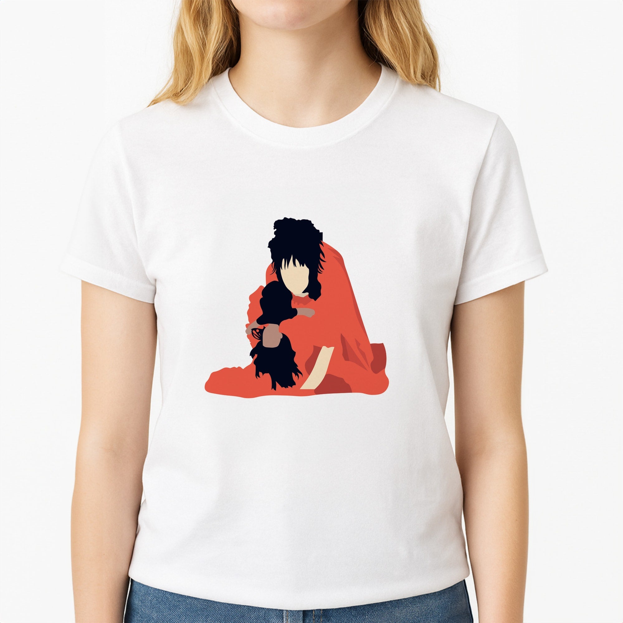 Lydia - Beetle Halloween Unisex T-Shirt, worn by a female model