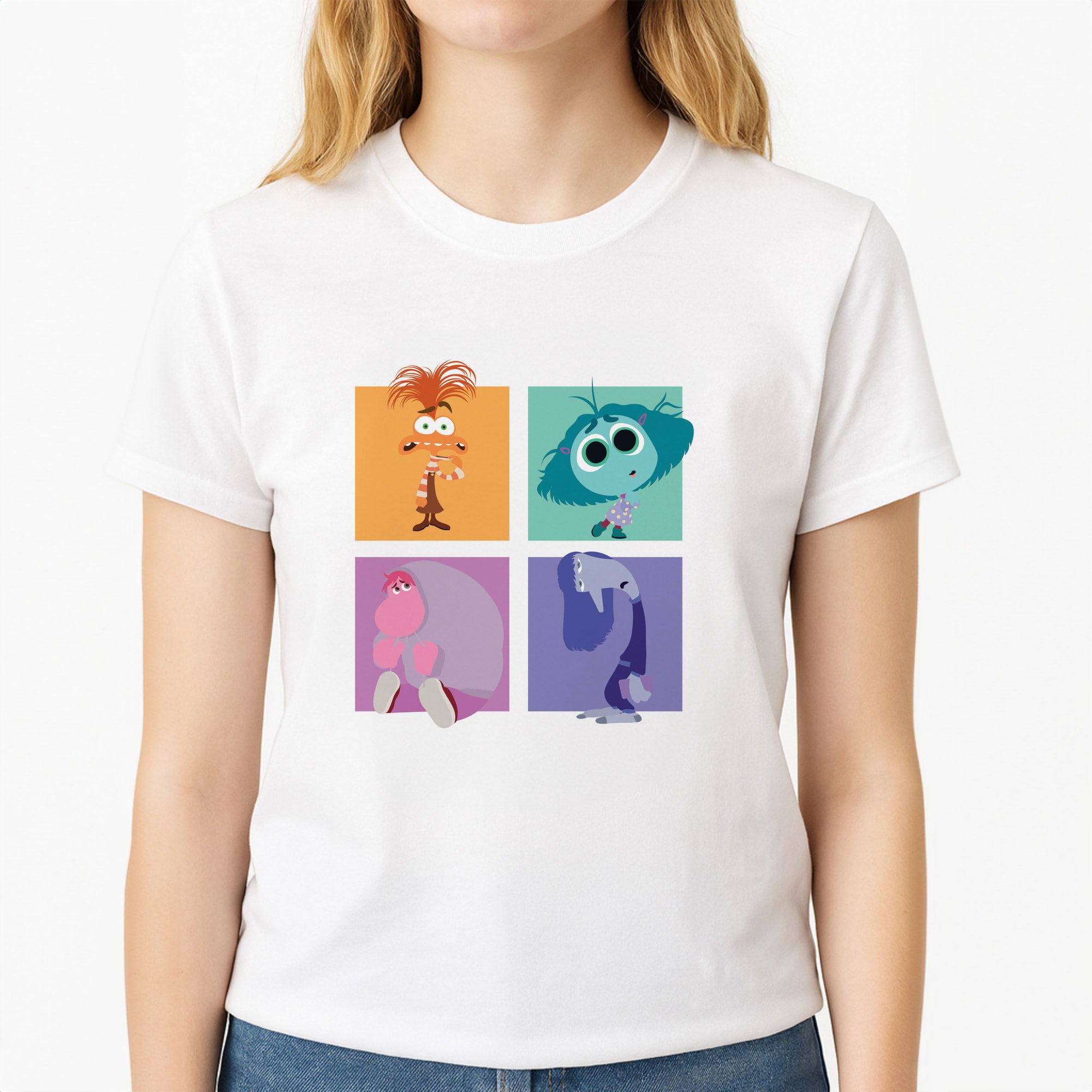 Cast - Inside Out Unisex T-Shirt, worn by a female model