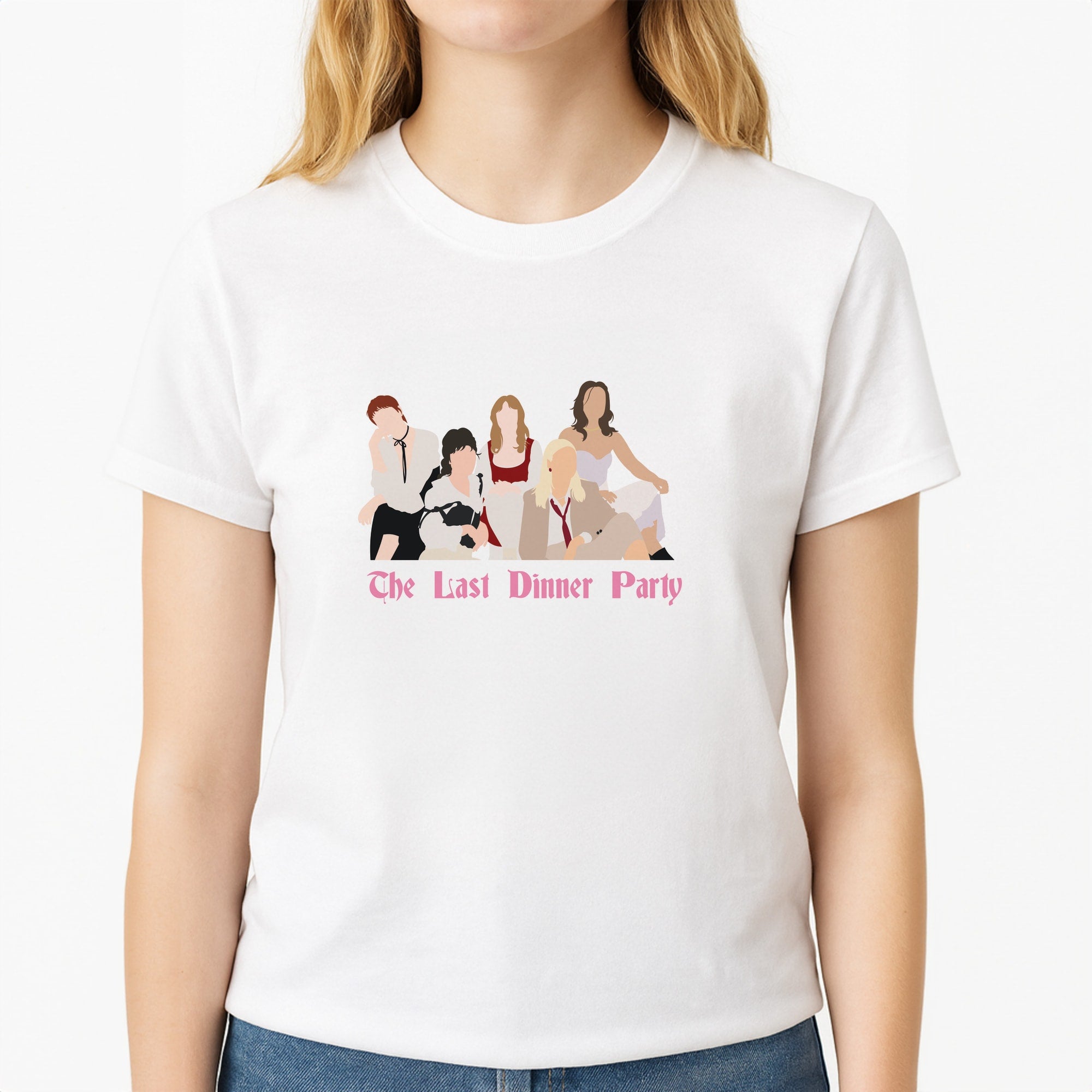 The Last Dinner Party - Festival Unisex T-Shirt, worn by a female model