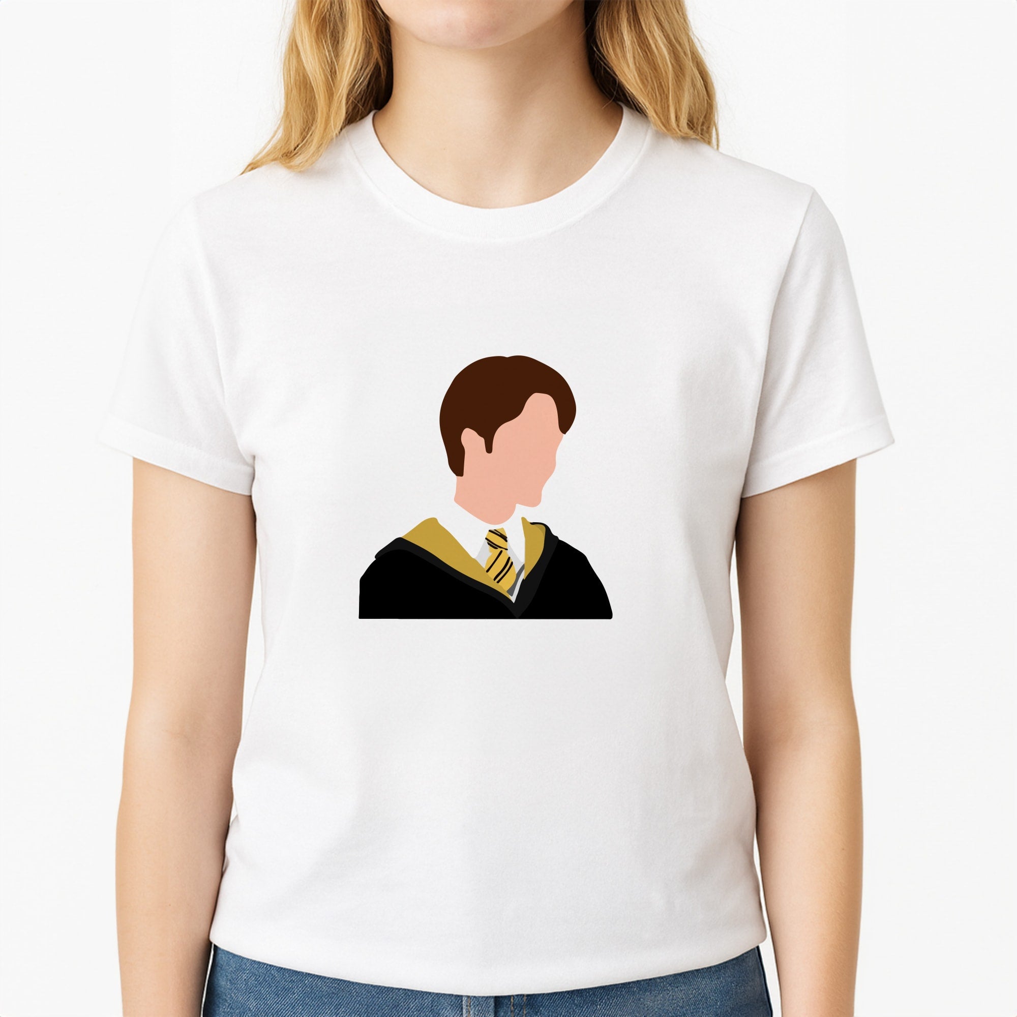 Cedric Diggory Unisex T-Shirt, worn by a female model