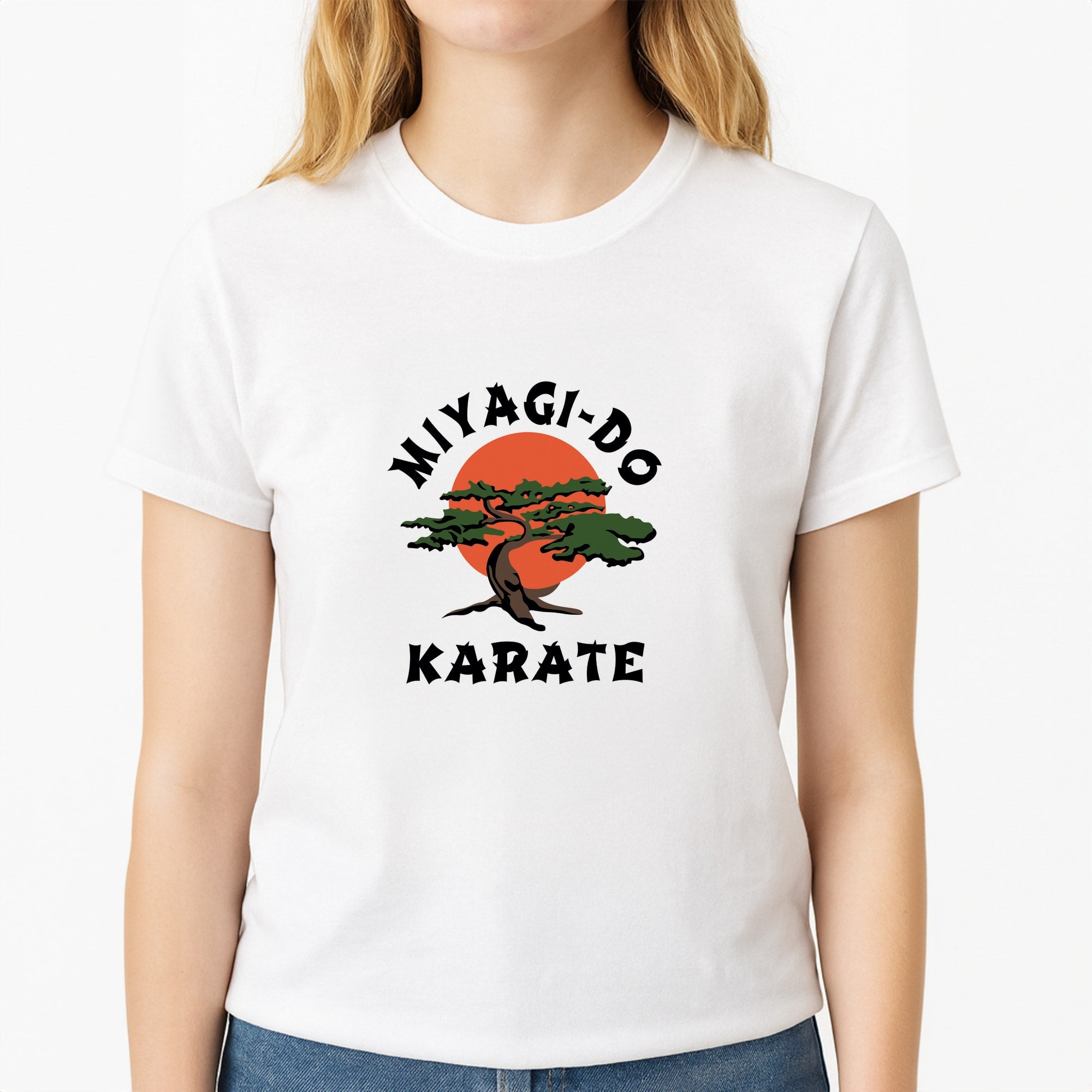 Miyagi-do Karate - C Kai Unisex T-Shirt, worn by a female model