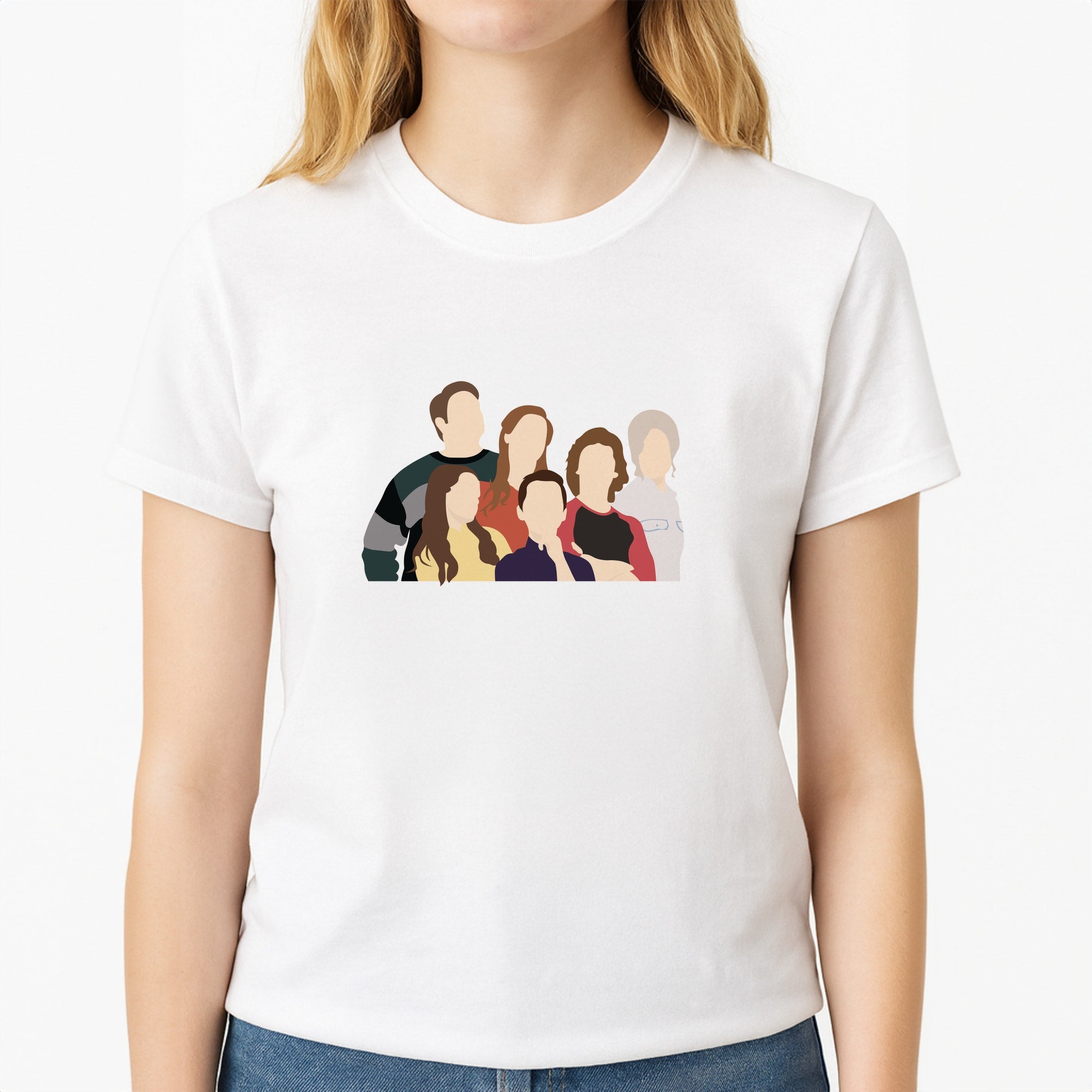 Family - Sheldon Unisex T-Shirt, worn by a female model