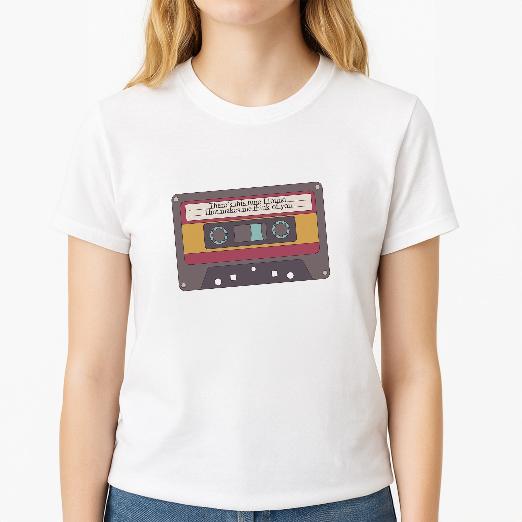 There's This Tune I Found Unisex T-Shirt, worn by a female model