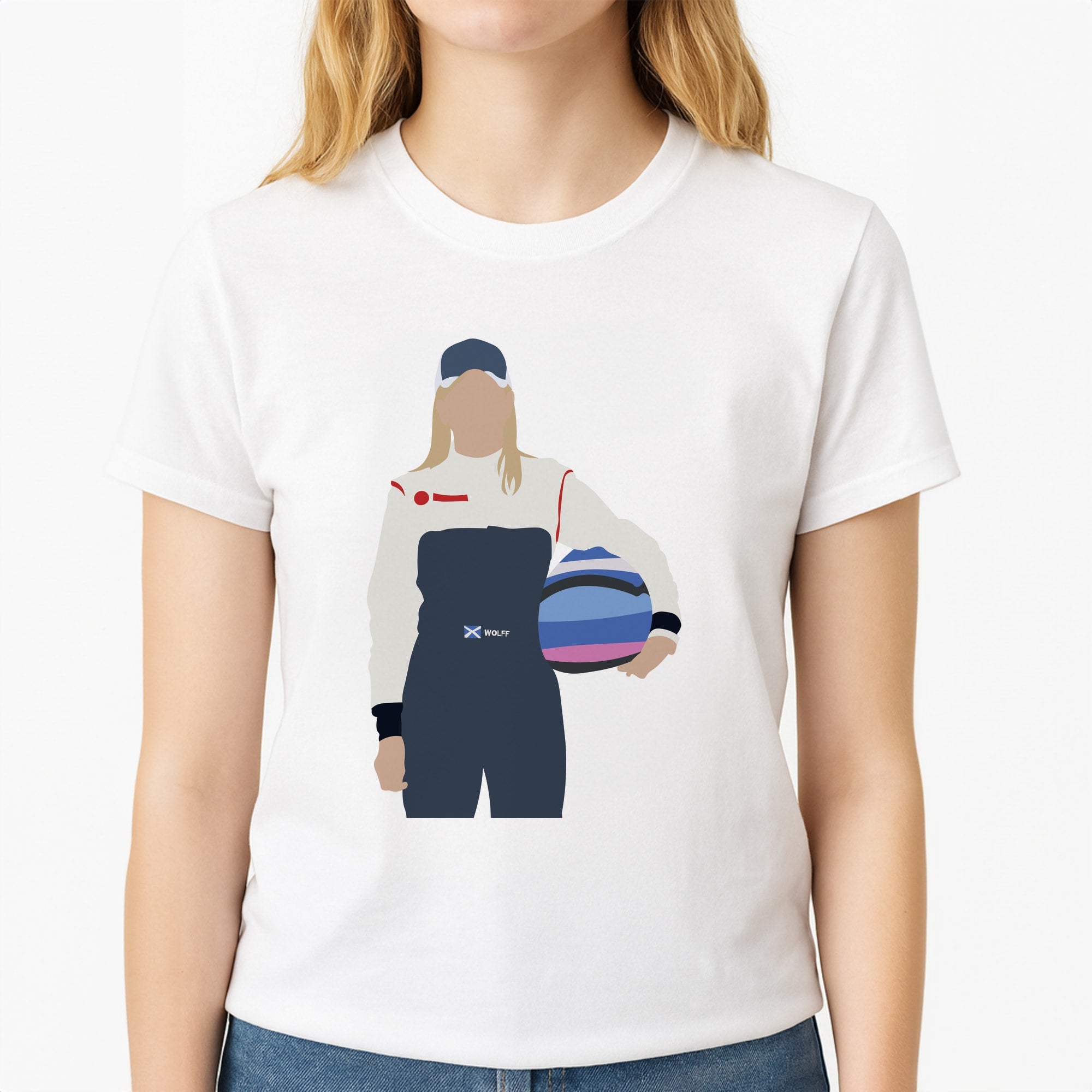 Wolf - F1 Unisex T-Shirt, worn by a female model