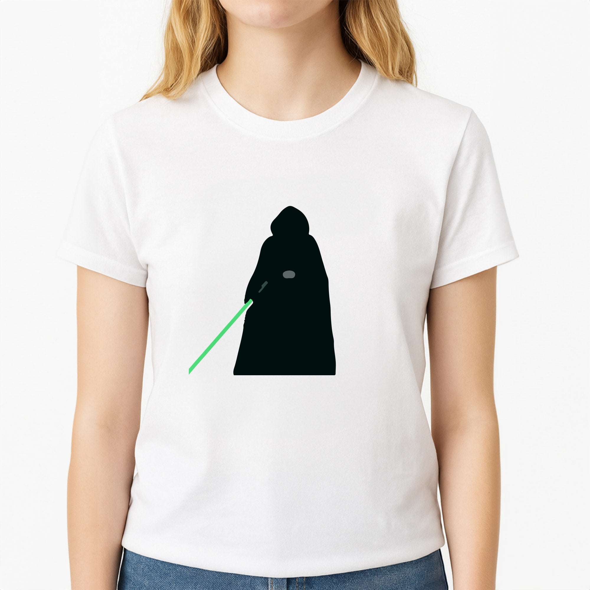 Darth Vader Unisex T-Shirt, worn by a female model