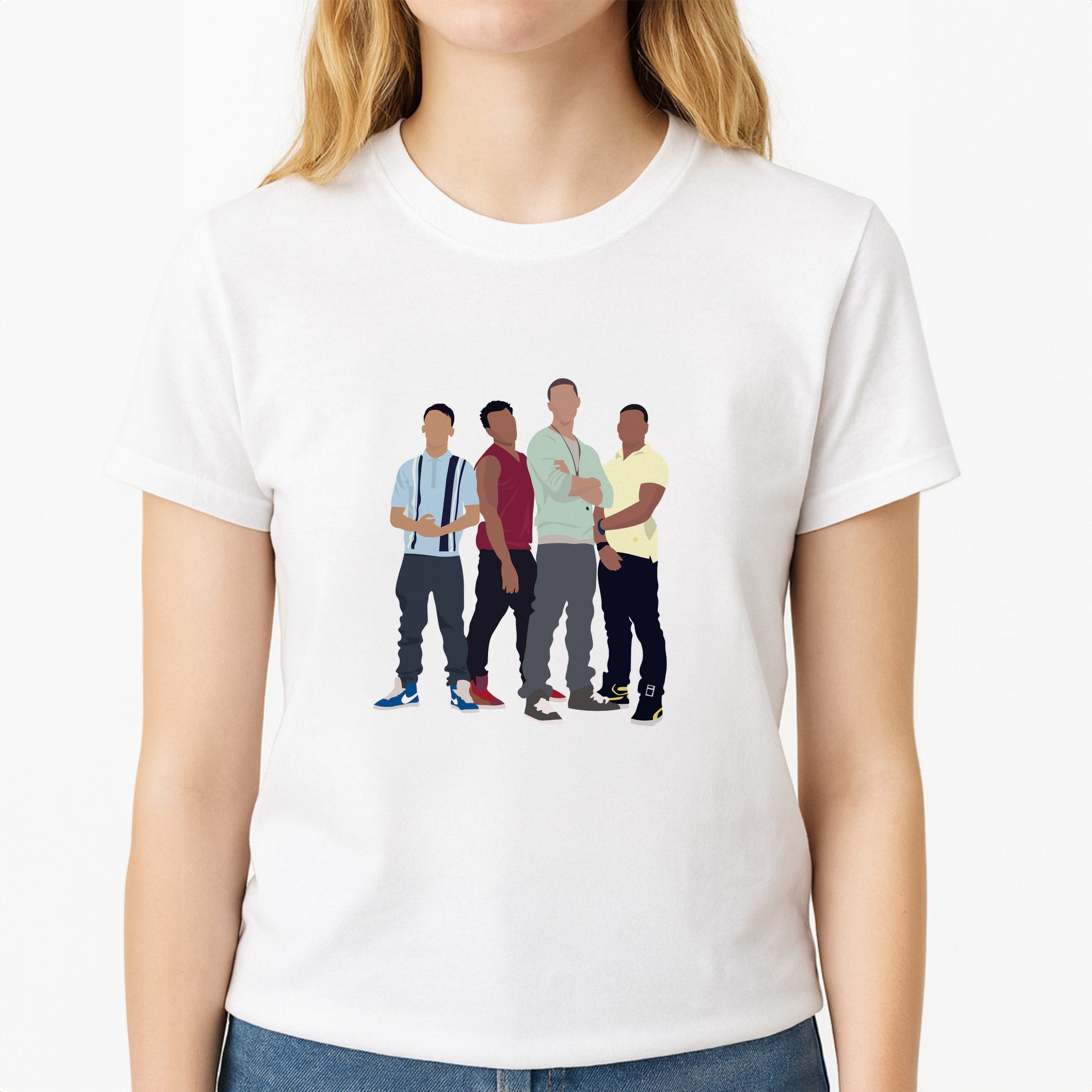 Band Unisex T-Shirt, worn by a female model