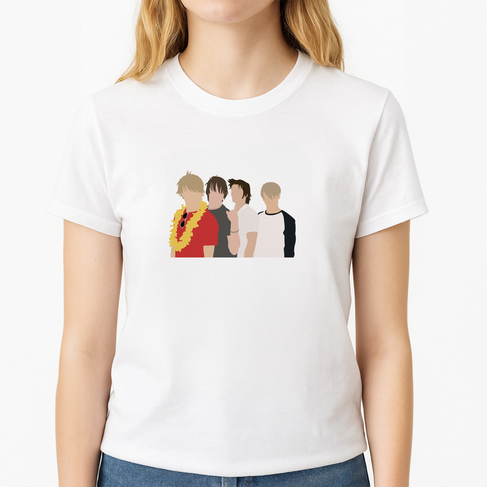 Band Members - McFly Unisex T-Shirt, worn by a female model