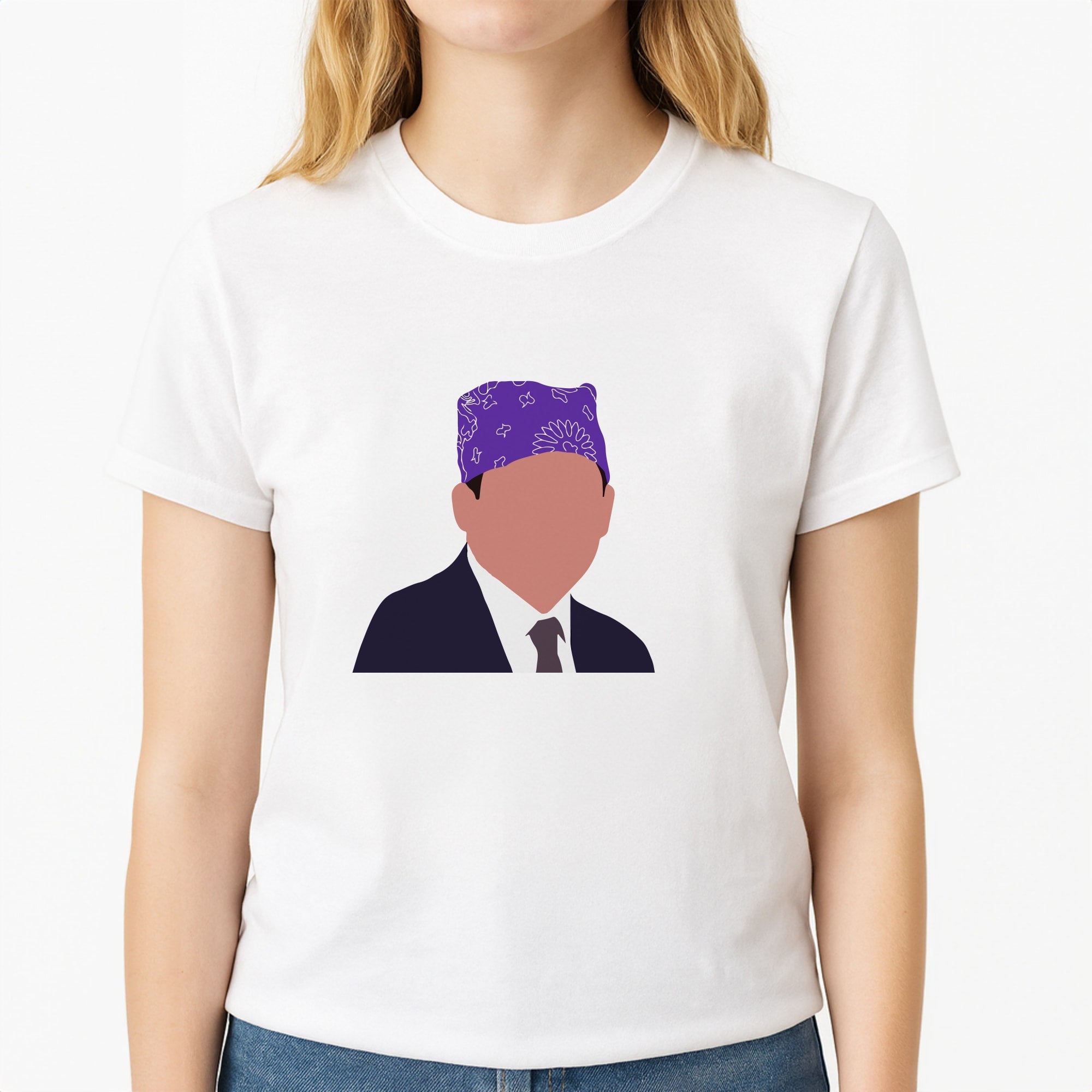 Prison Mike Unisex T-Shirt, worn by a female model