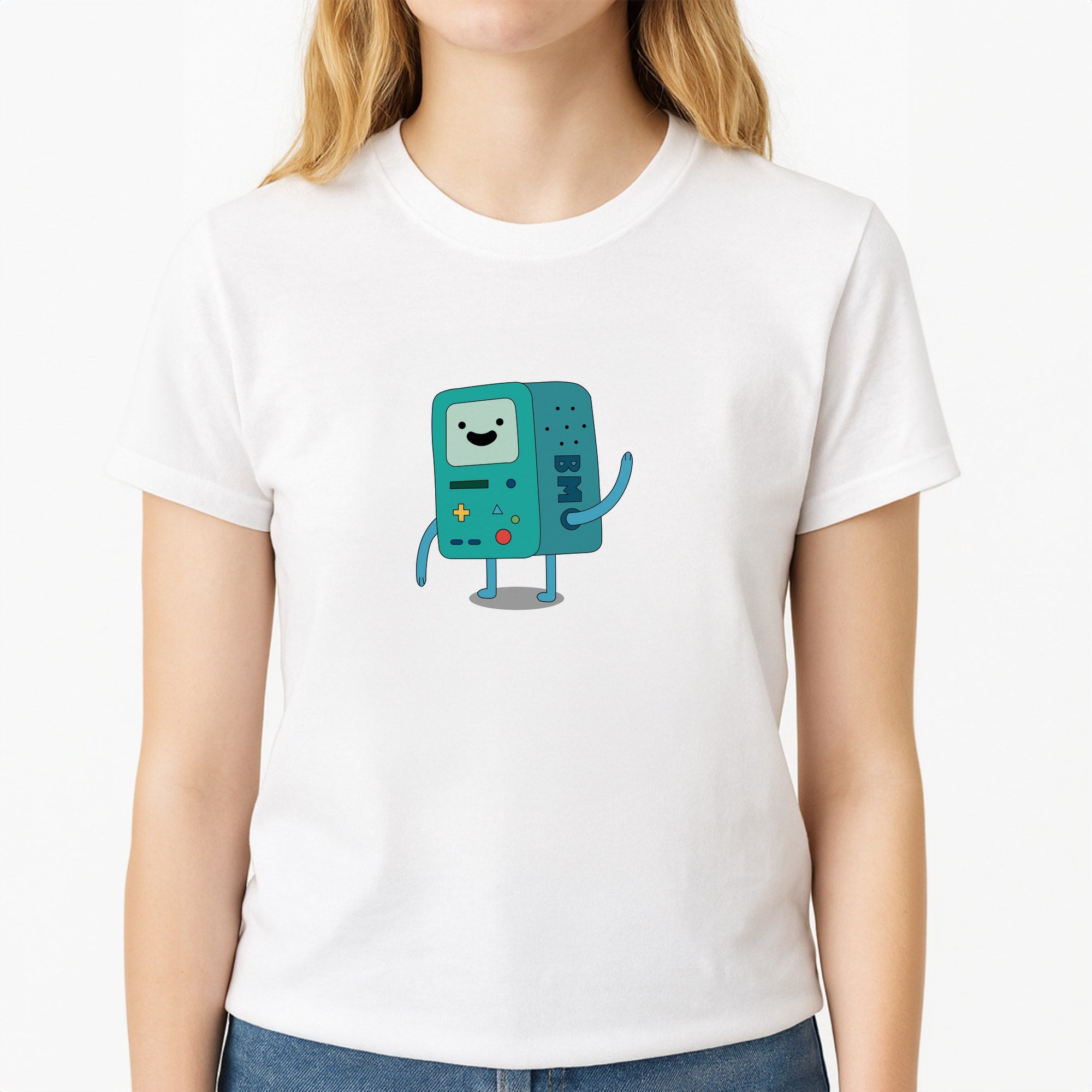 BMO Unisex T-Shirt, worn by a female model