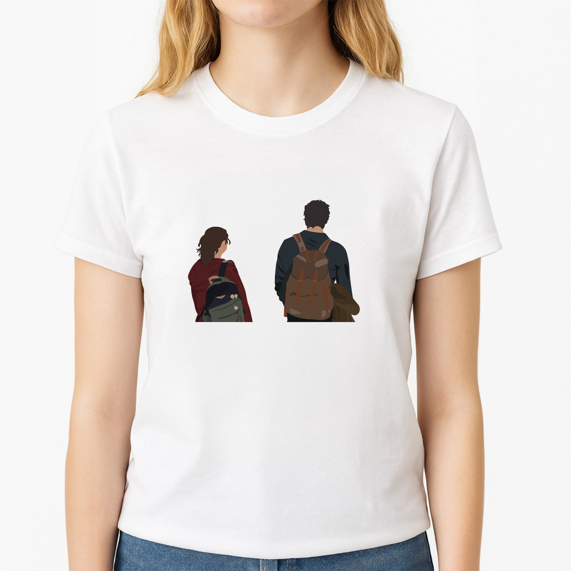 Unisex T-Shirt, worn by a female model