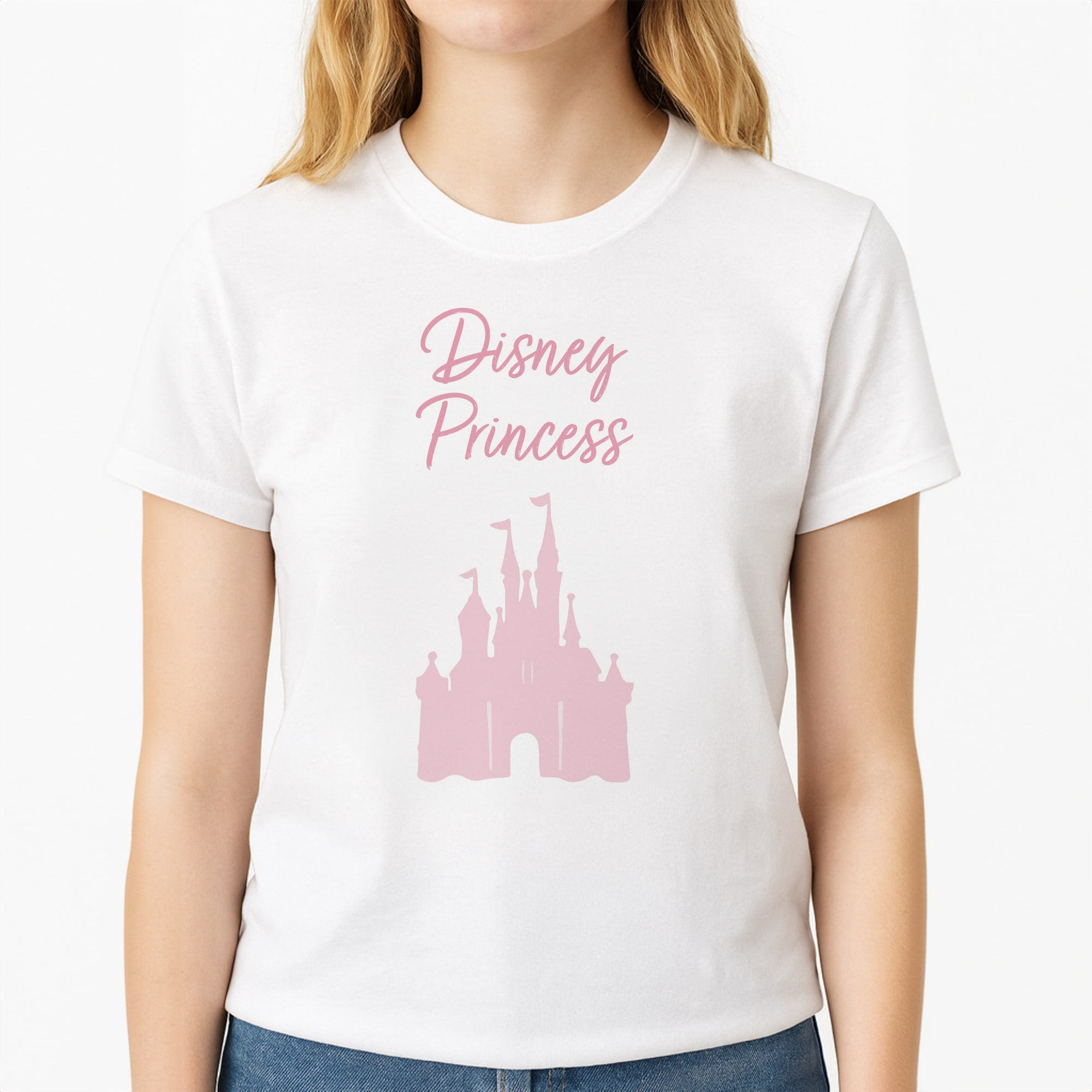 Fairytale Princess Unisex T-Shirt, worn by a female model