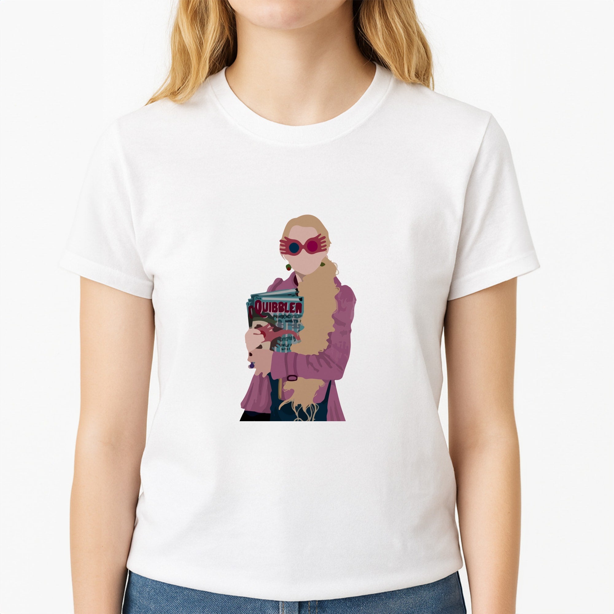 Luna Unisex T-Shirt, worn by a female model