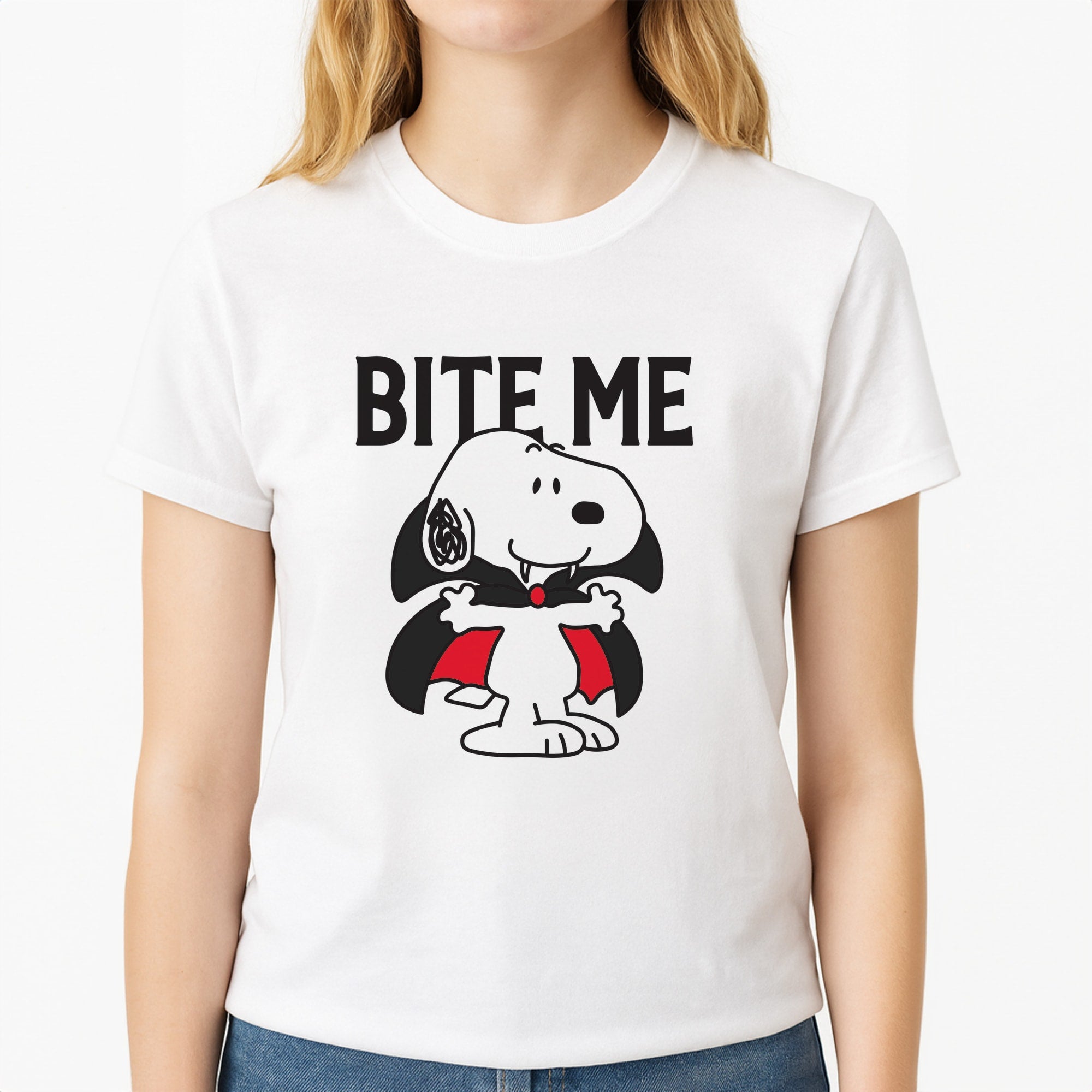 Bite Me Snoopy - Snoopy Halloween Women's T-Shirt