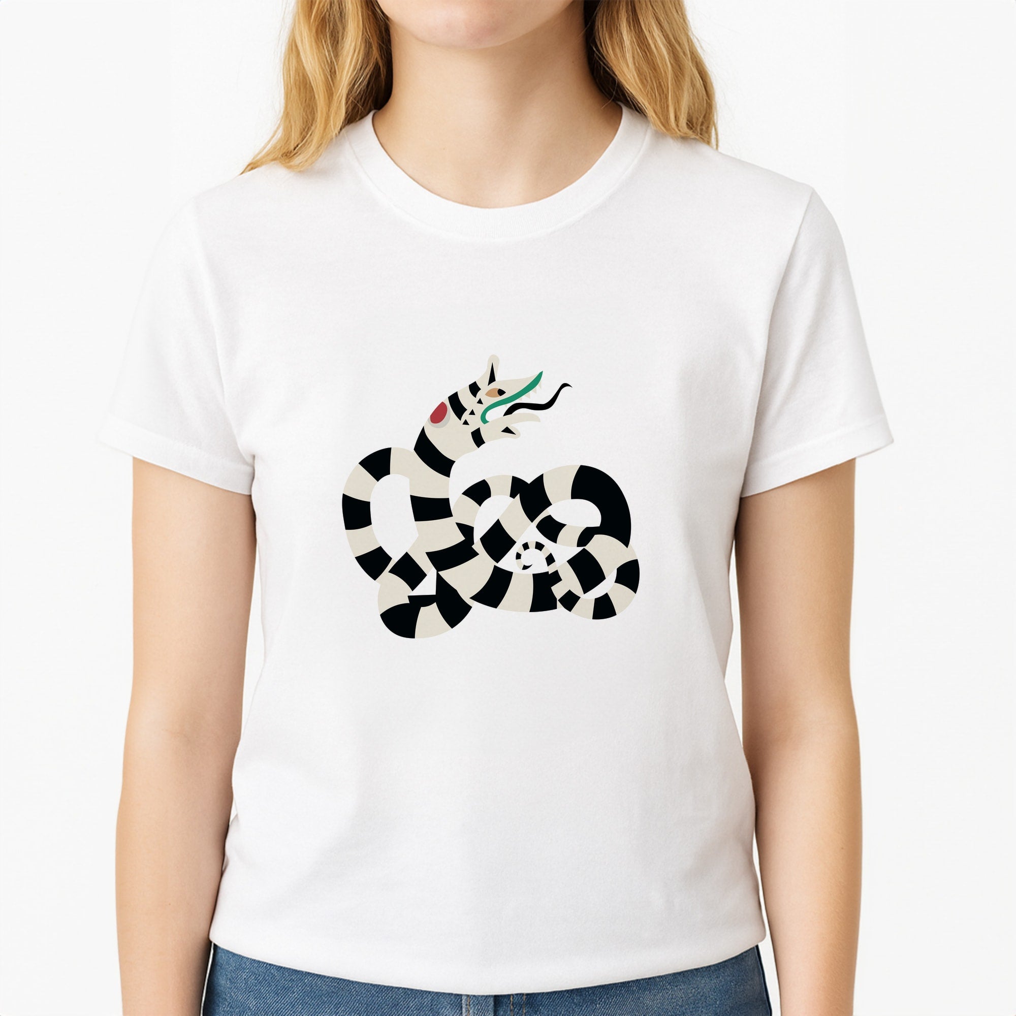 Sandworm - Beetle Halloween Unisex T-Shirt, worn by a female model