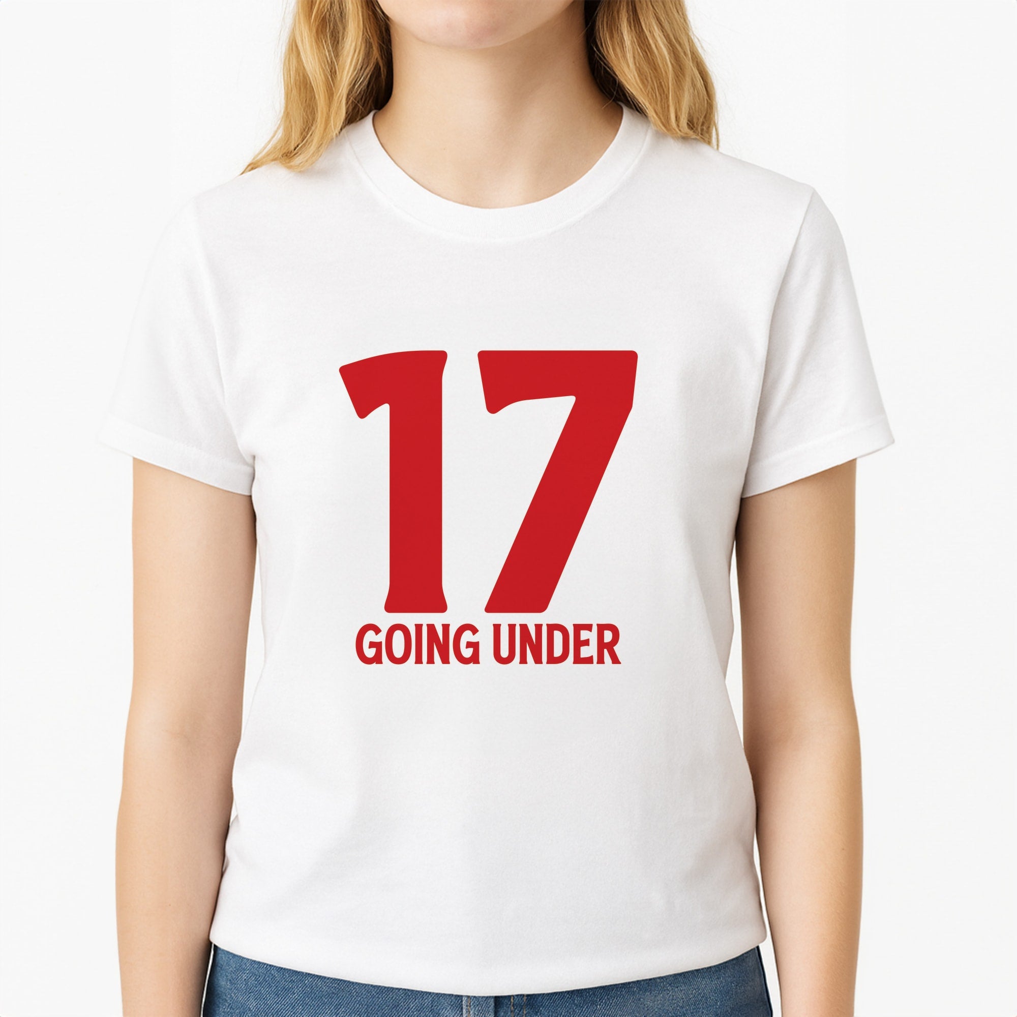 Seventeen Going Under - Fender Unisex T-Shirt, worn by a female model