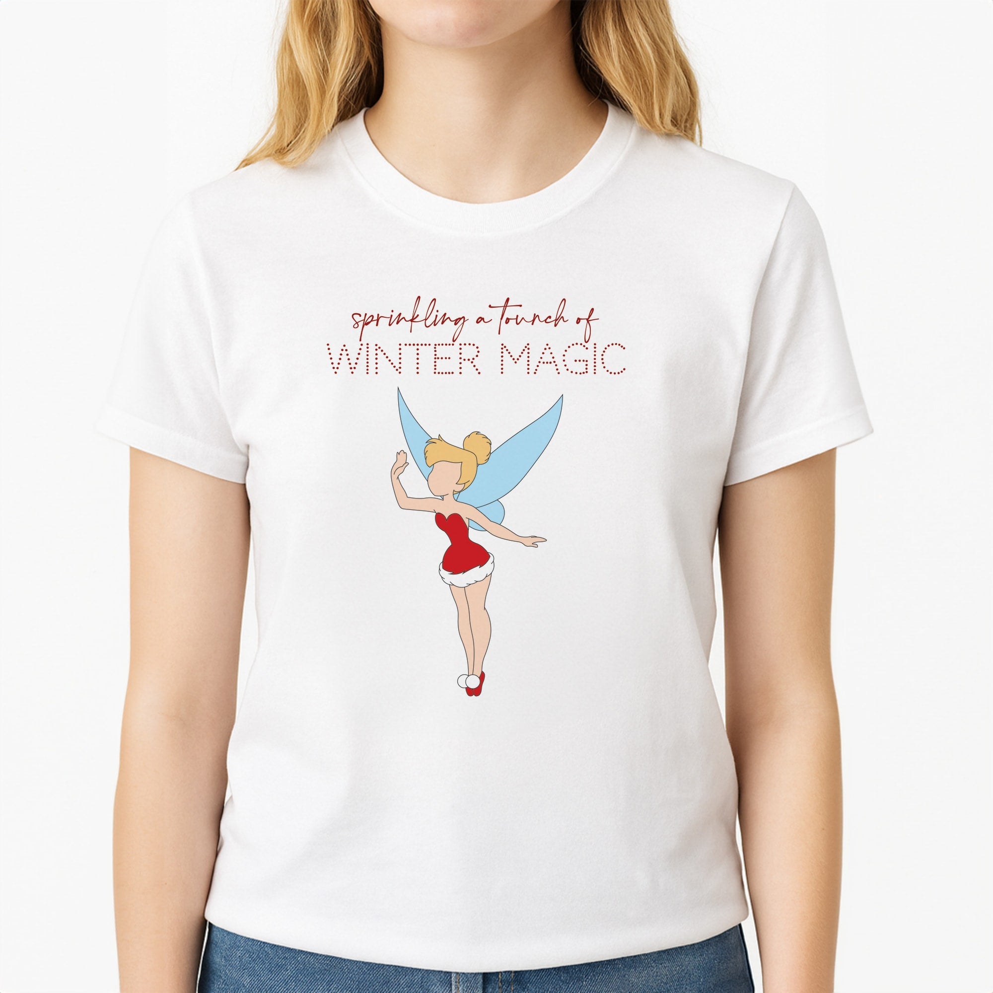 Winter Magic Unisex T-Shirt, worn by a female model