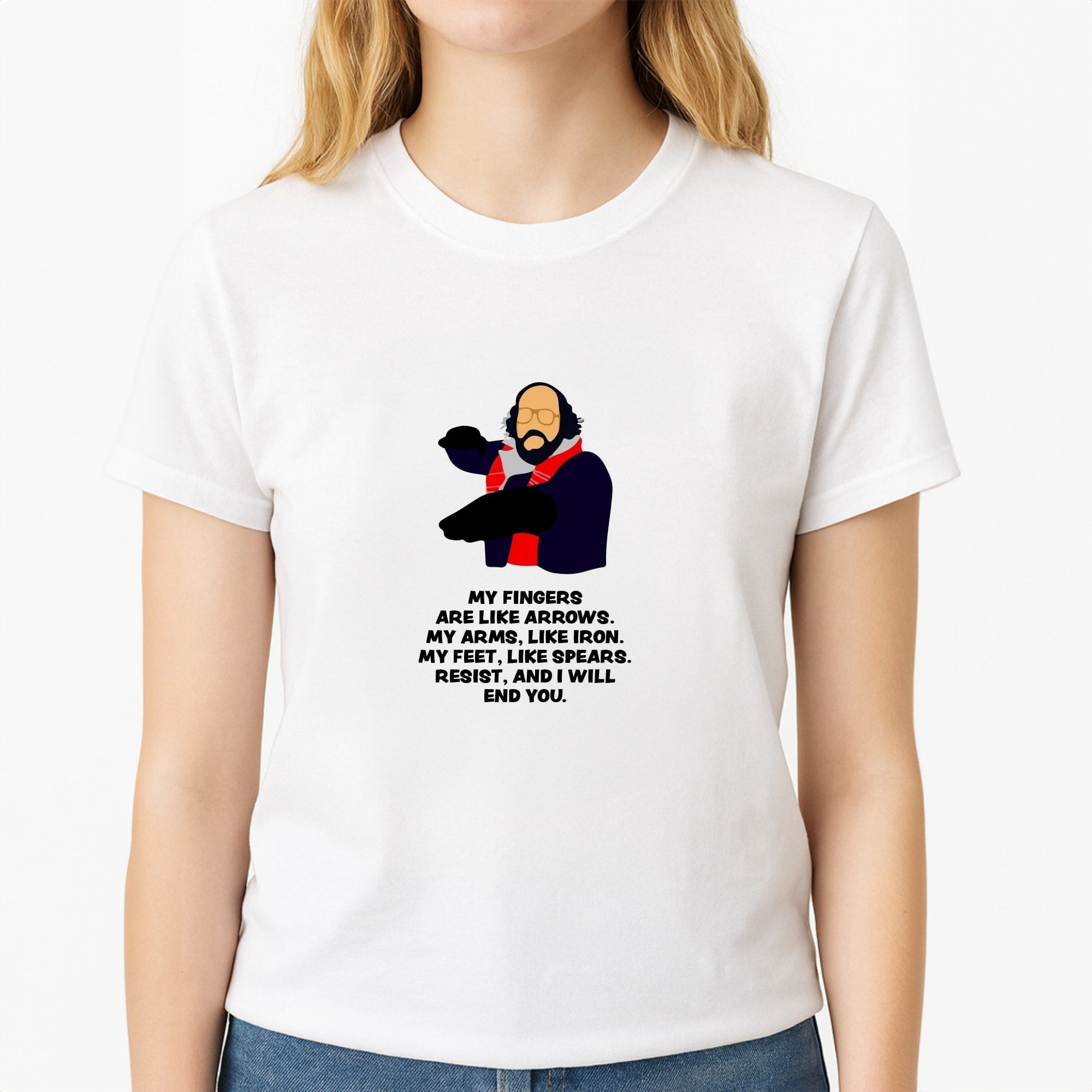 Murray Quote Unisex T-Shirt, worn by a female model