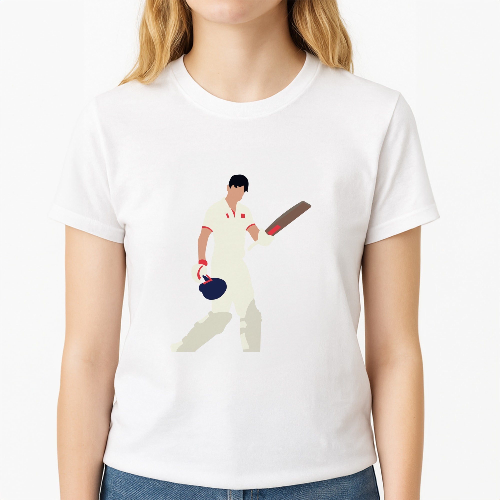 Cook - Cricket Unisex T-Shirt, worn by a female model
