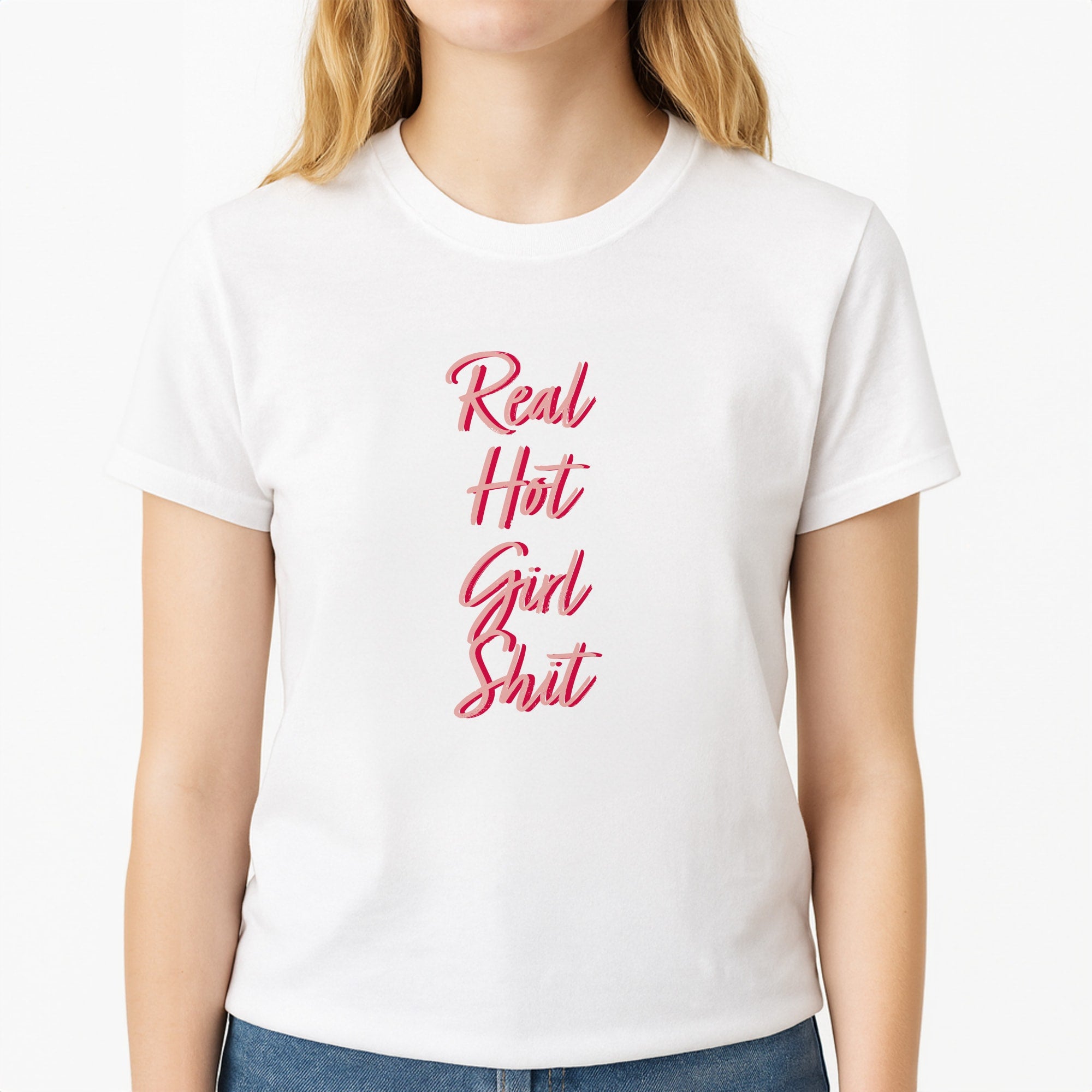 Hot Girl Shit - Hot Girl Summer Unisex T-Shirt, worn by a female model