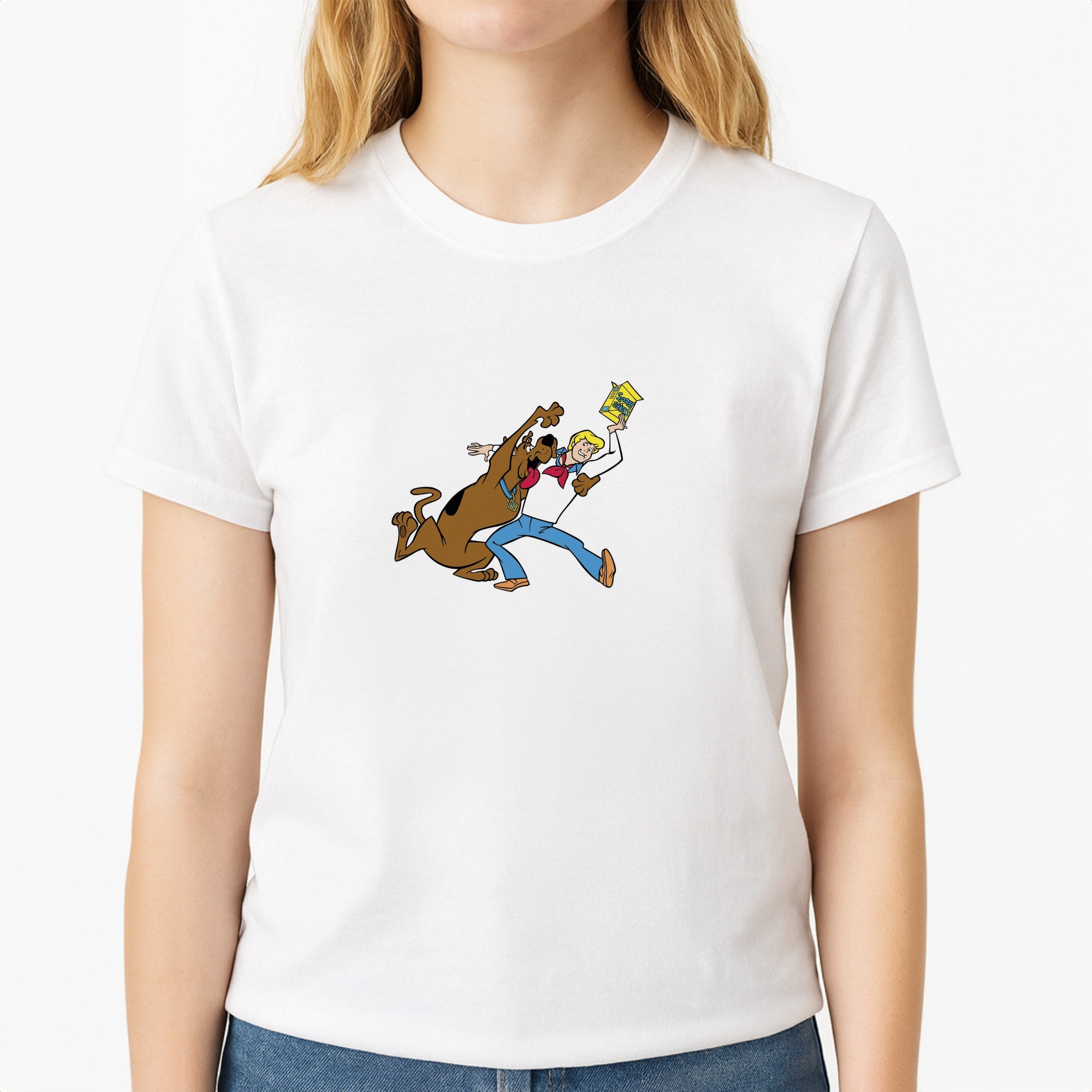 Scooby Snacks - Scoob Unisex T-Shirt, worn by a female model