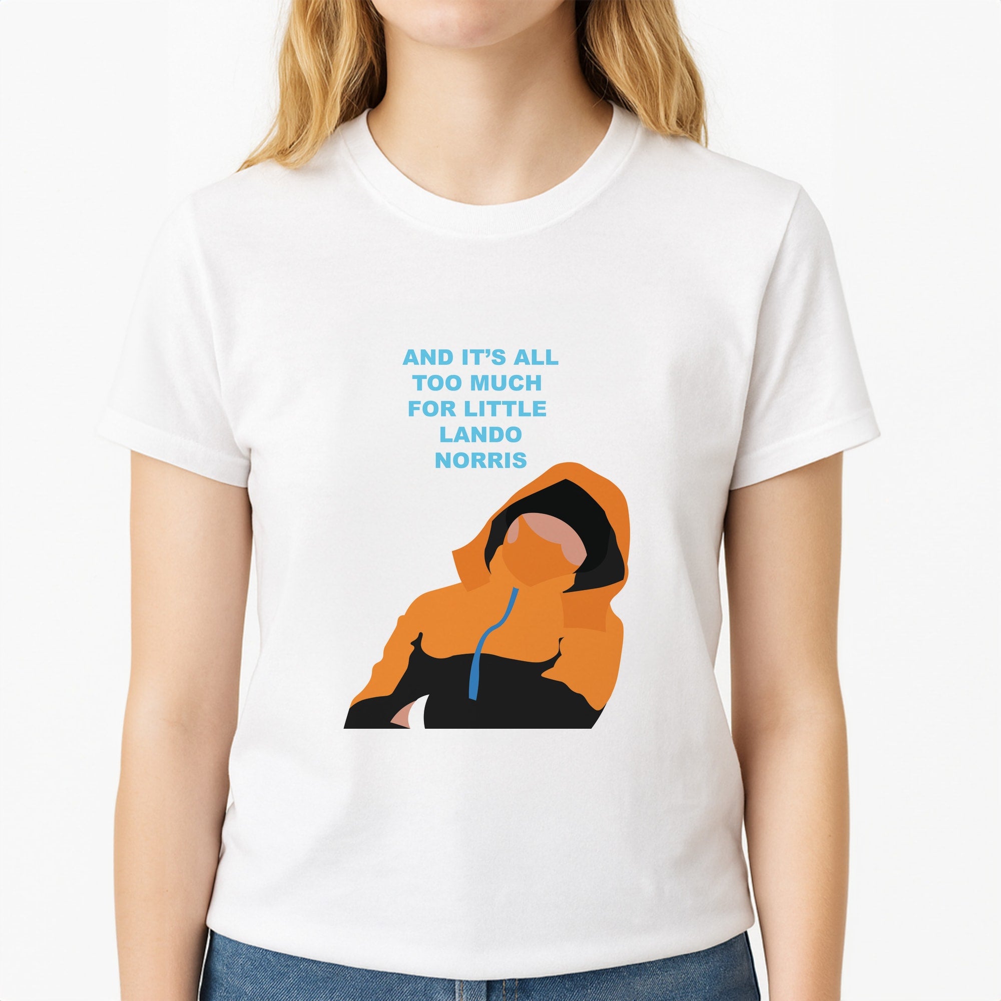 And It's All Too Much Unisex T-Shirt, worn by a female model