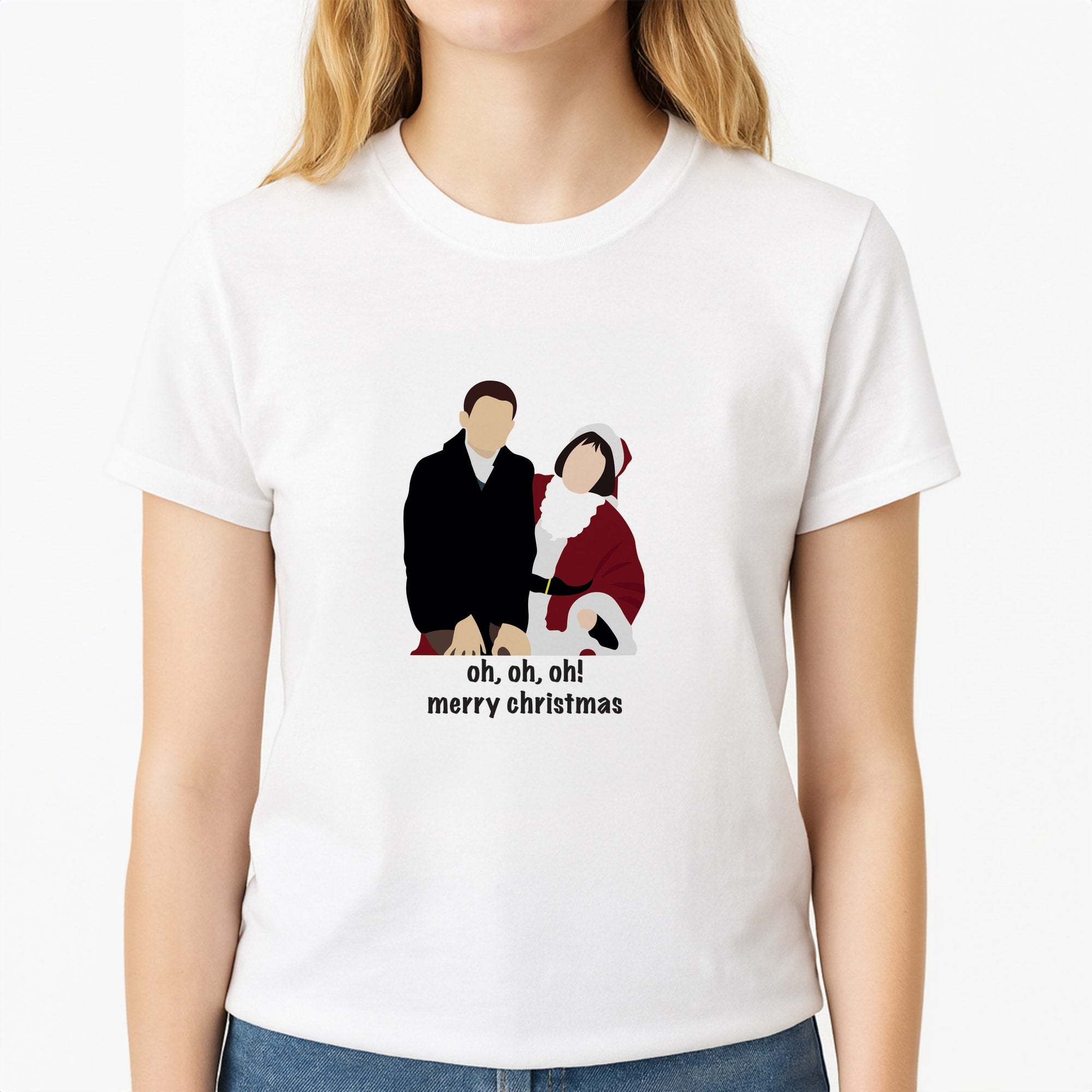 Oh Oh Oh - Gaving And Stacey Unisex T-Shirt, worn by a female model