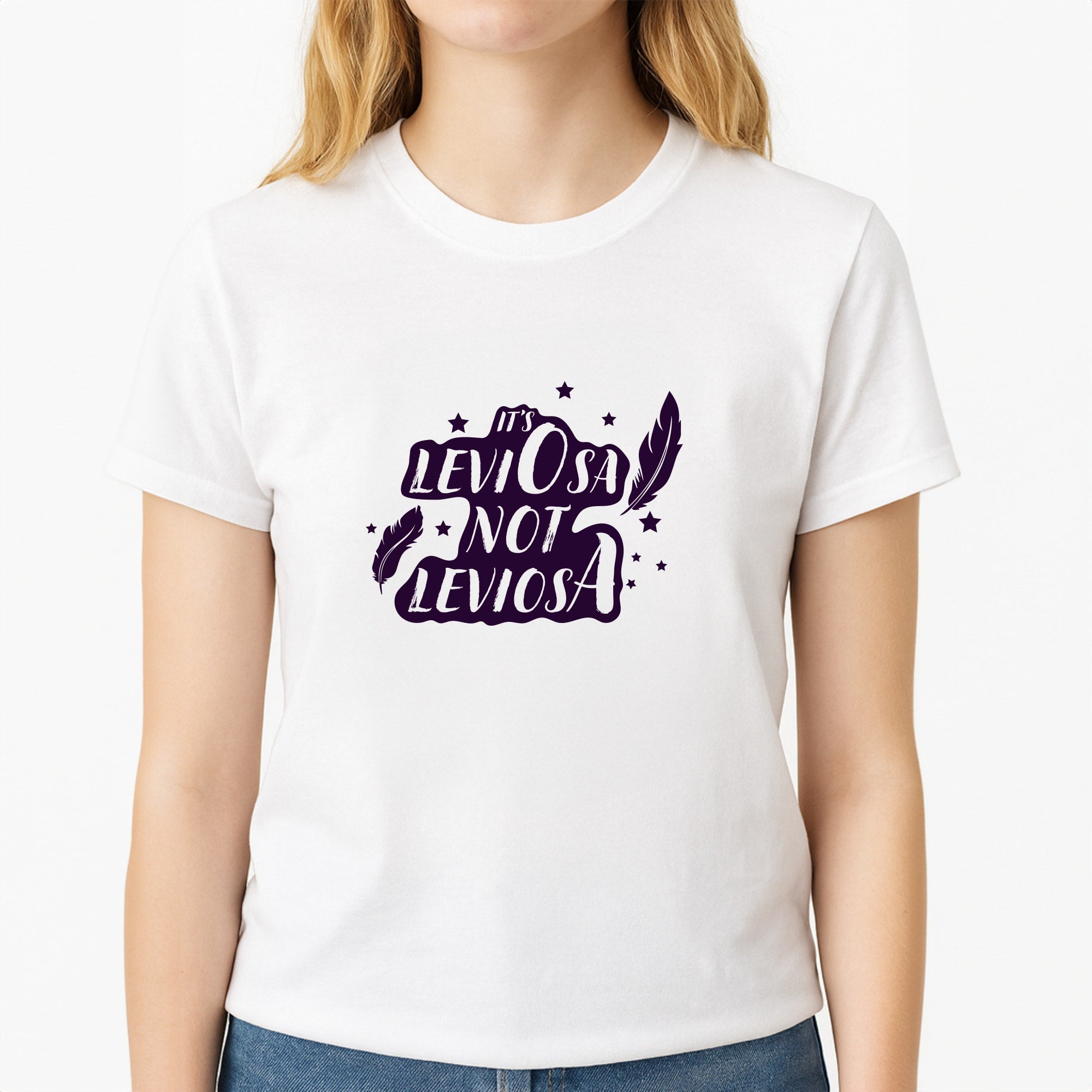 It's Leviosa Unisex T-Shirt, worn by a female model