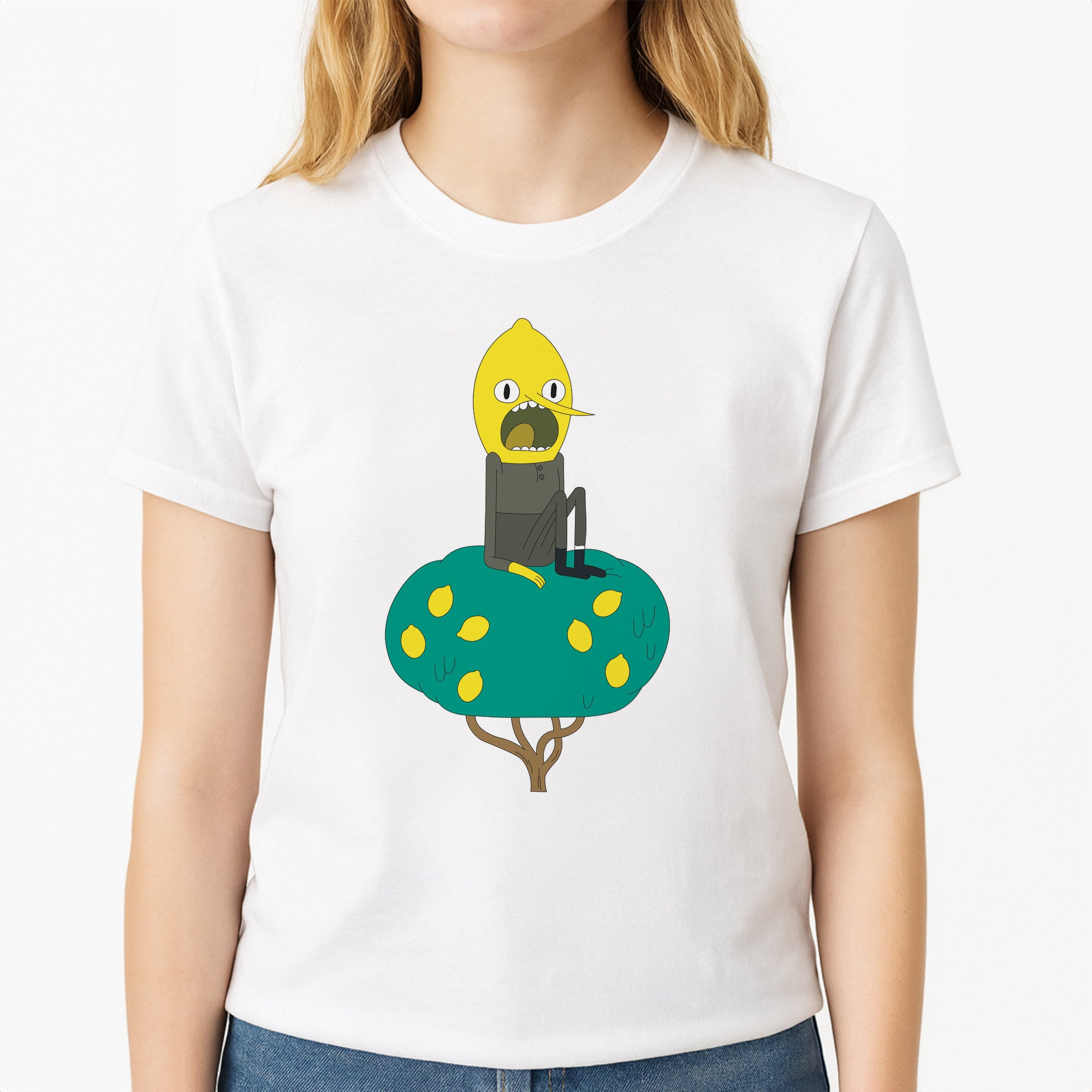 Earl Of Lemongrab Unisex T-Shirt, worn by a female model