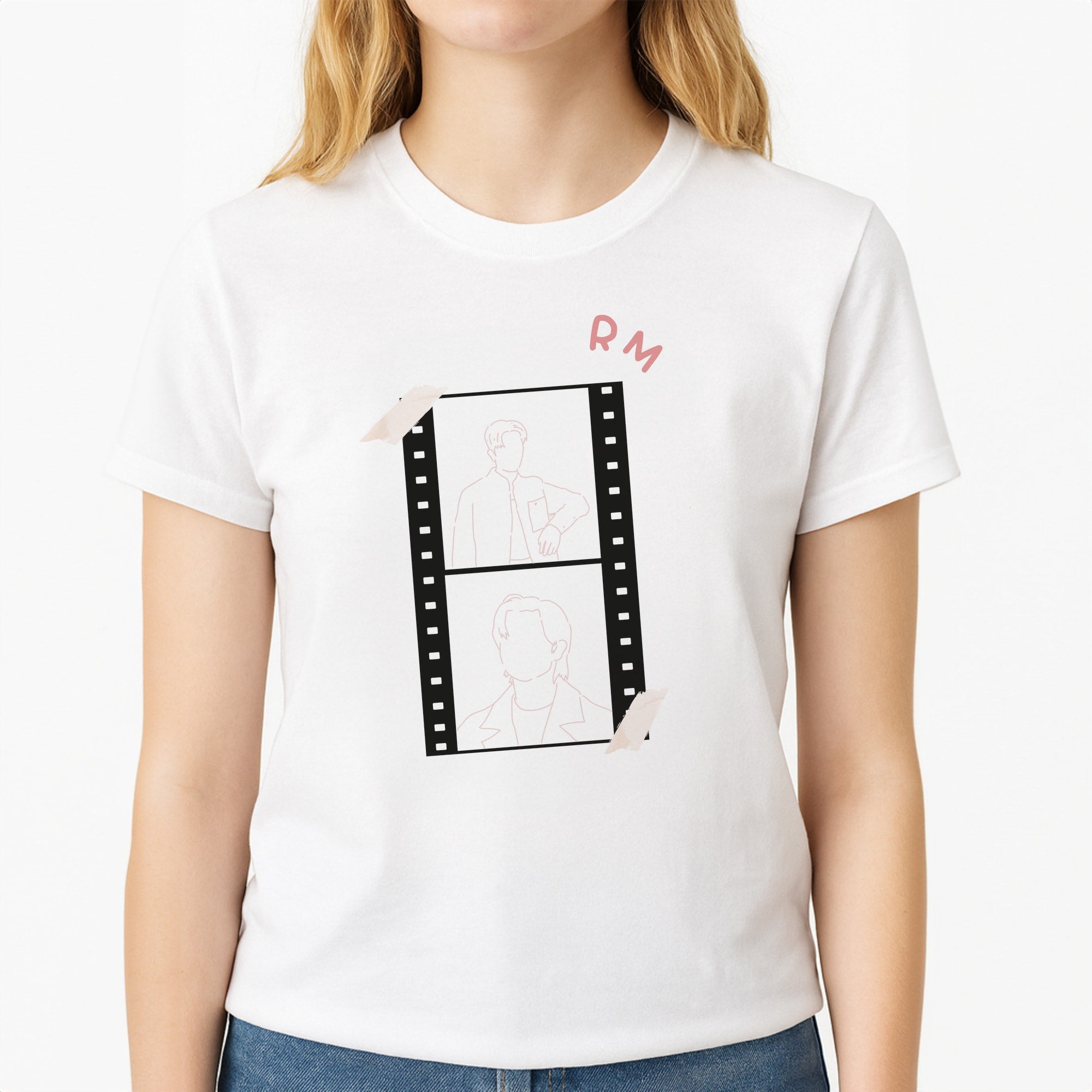 RM - BTS Unisex T-Shirt, worn by a female model