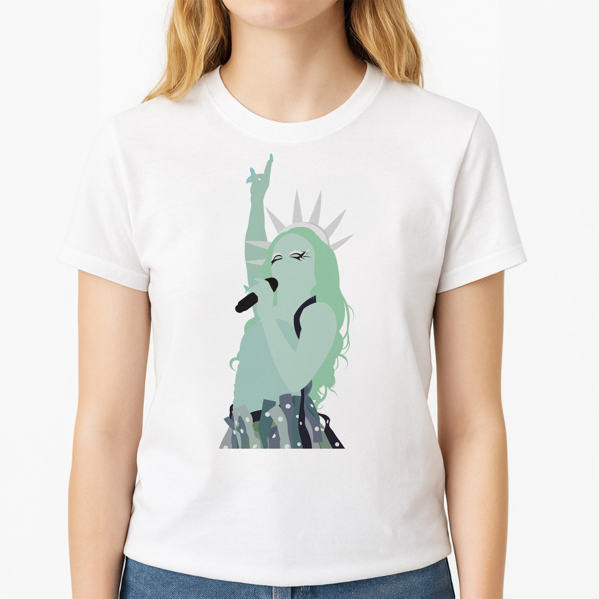 I'd Have To Stop The World Unisex T-Shirt, worn by a female model