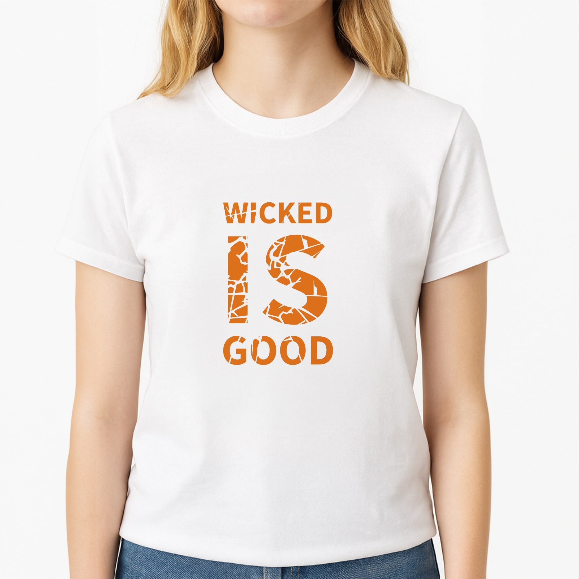 Wicked Is Good - Maze Unisex T-Shirt, worn by a female model