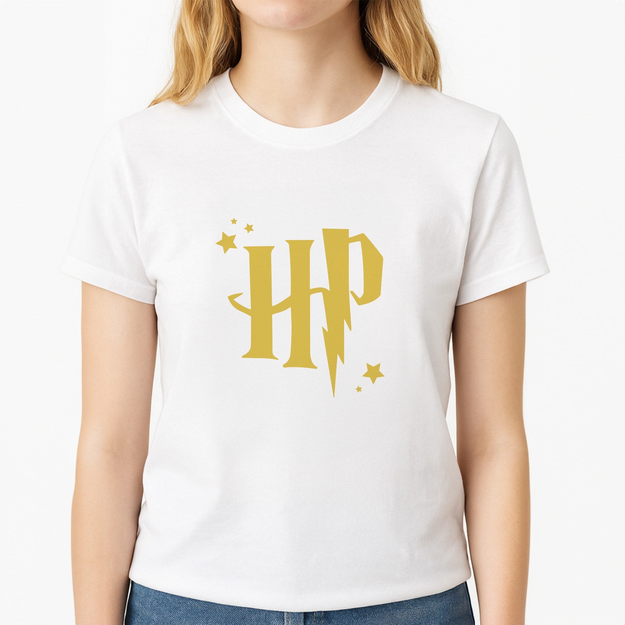HP Unisex T-Shirt, worn by a female model