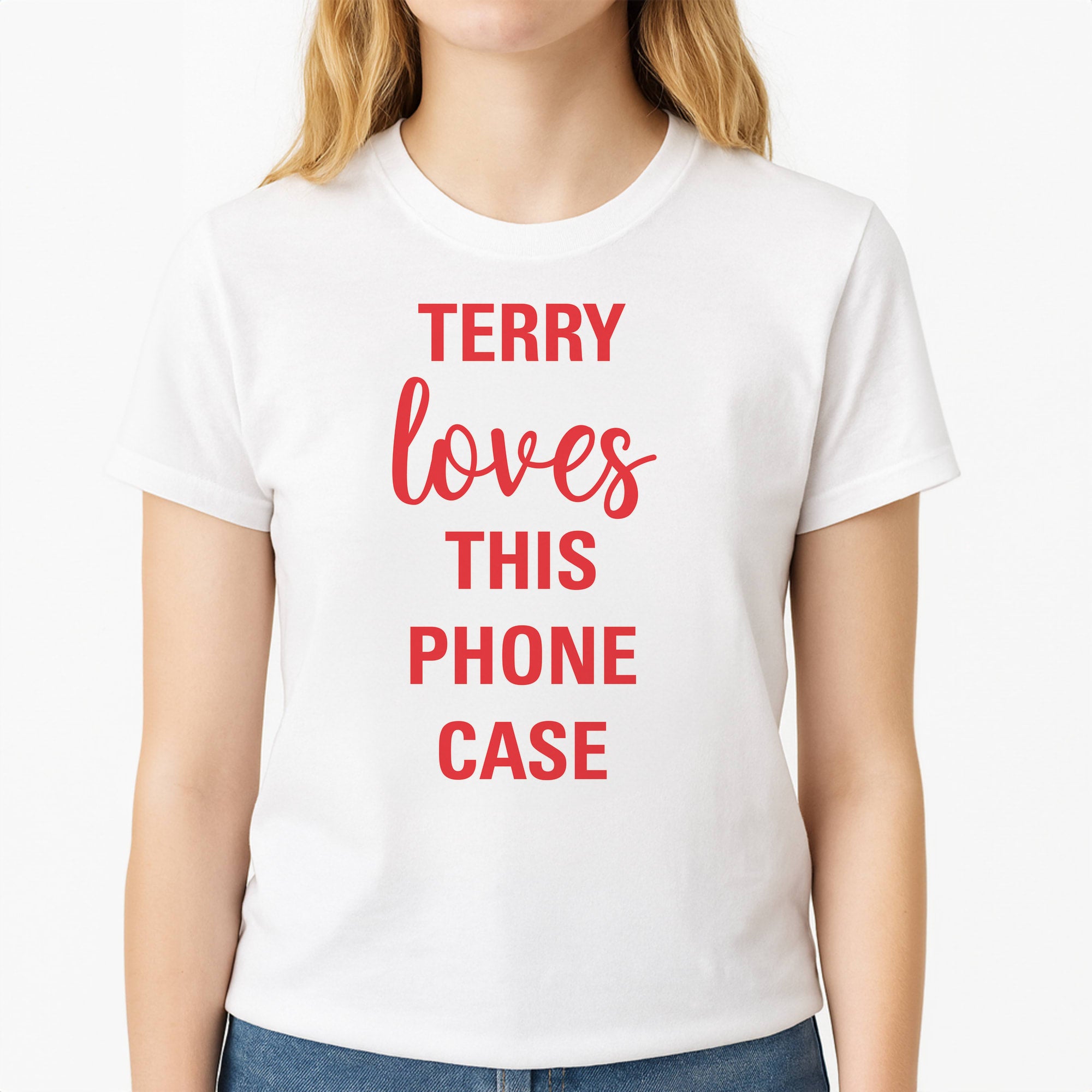 Terry Loves This Phone Case - Brooklyn Nine-Nine Unisex T-Shirt, worn by a female model