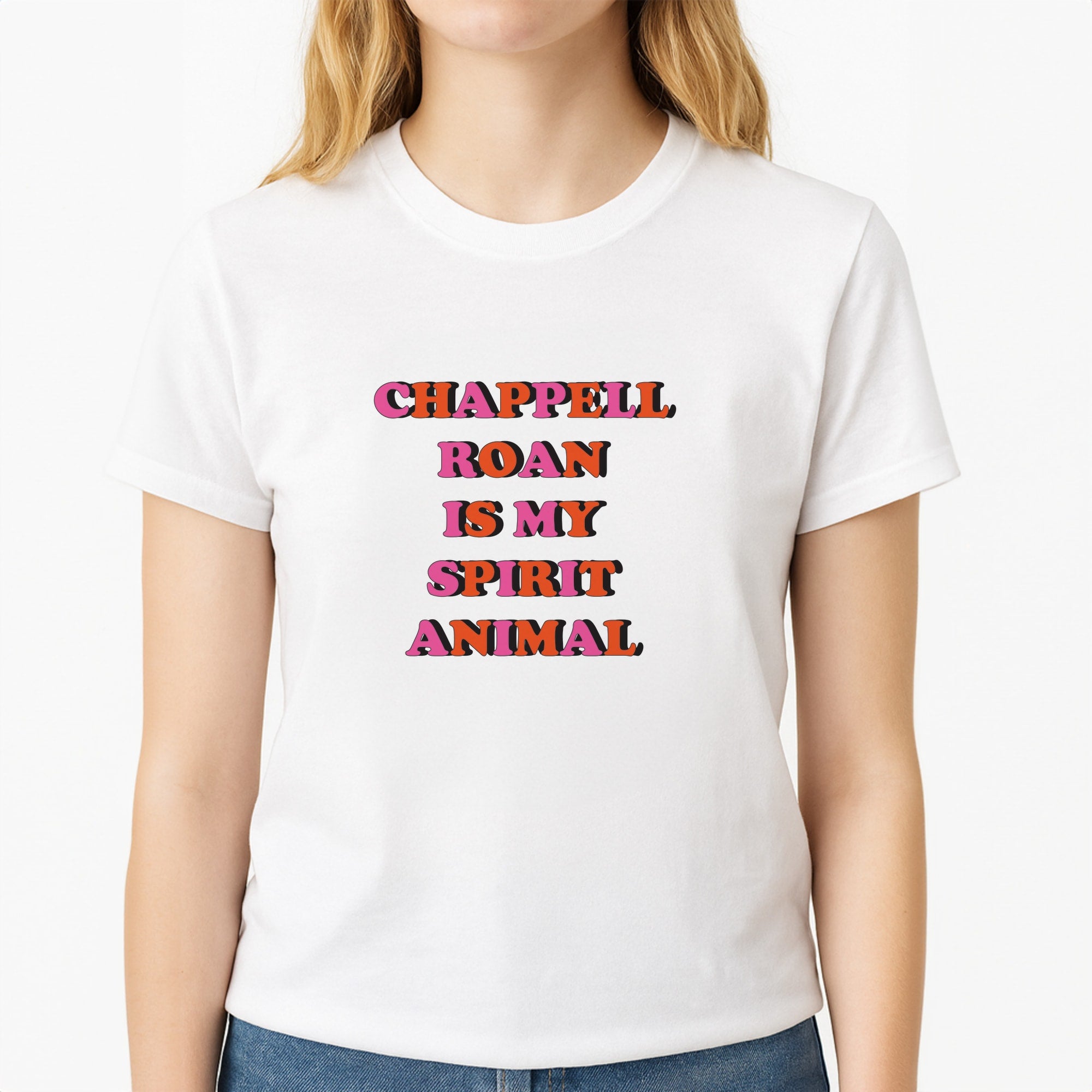 Chappell Is My Spirit Animal Unisex T-Shirt, worn by a female model