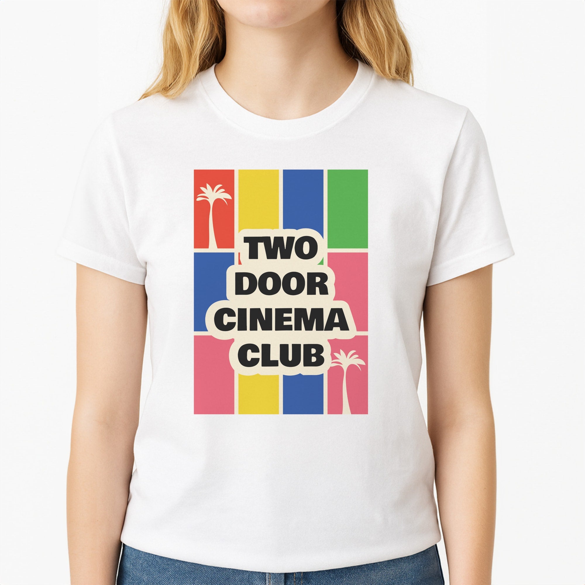 Two Door Cinema Club - Festival Unisex T-Shirt, worn by a female model