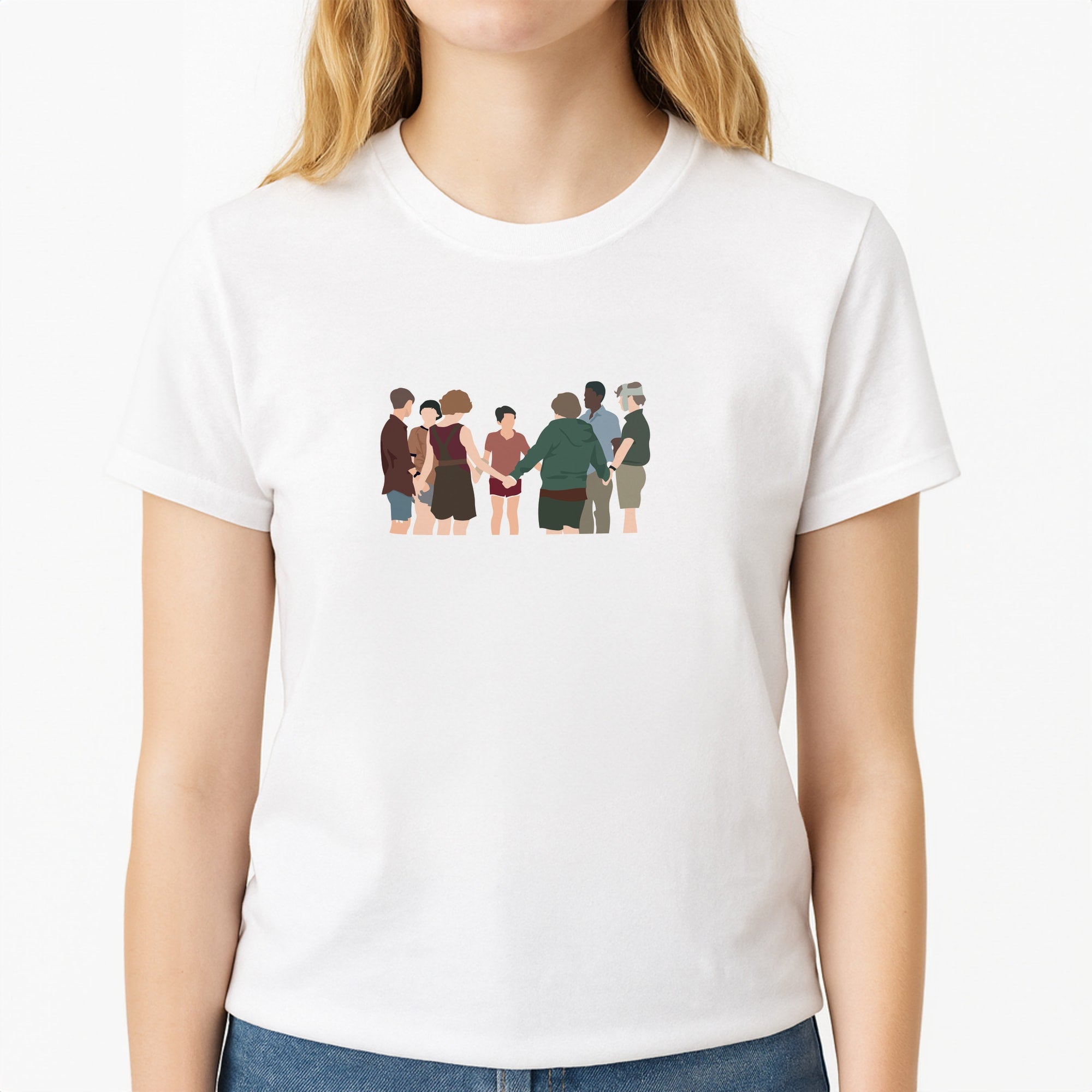 Group - Clown Unisex T-Shirt, worn by a female model
