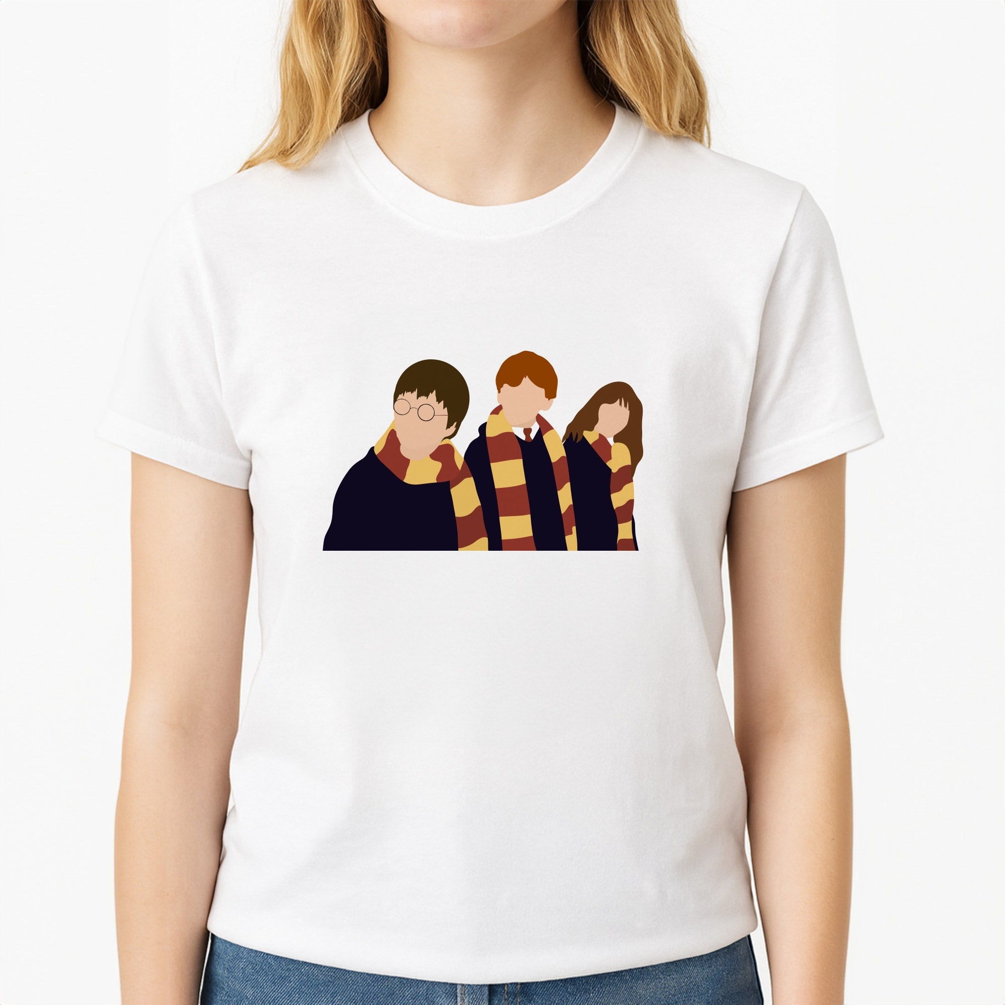 Wizard Cartoons Unisex T-Shirt, worn by a female model
