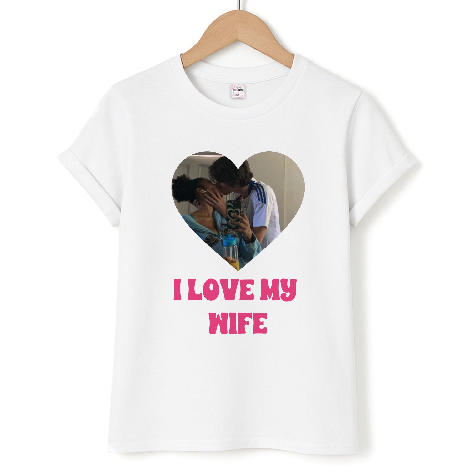 I Love My Wife - Personalised Couples Unisex T-Shirt