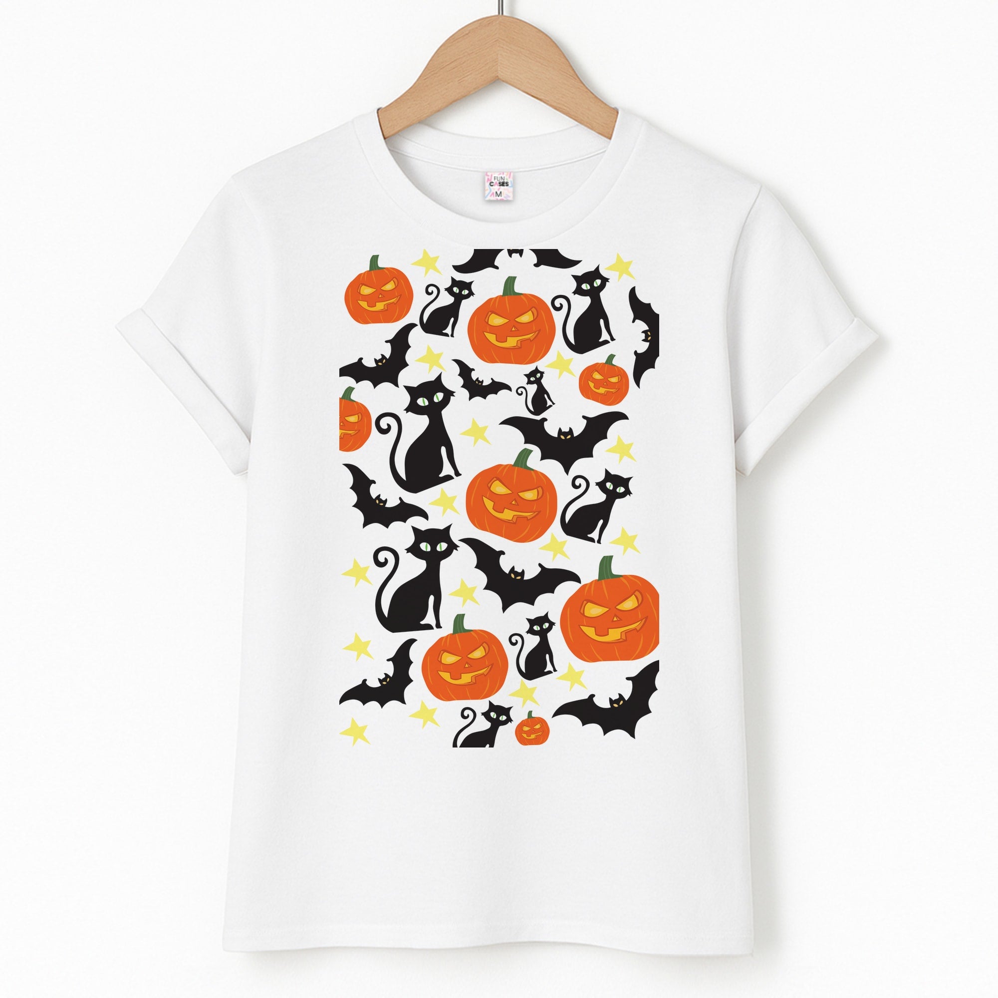 Pumpkin And Cats - Halloween Unisex T-Shirt