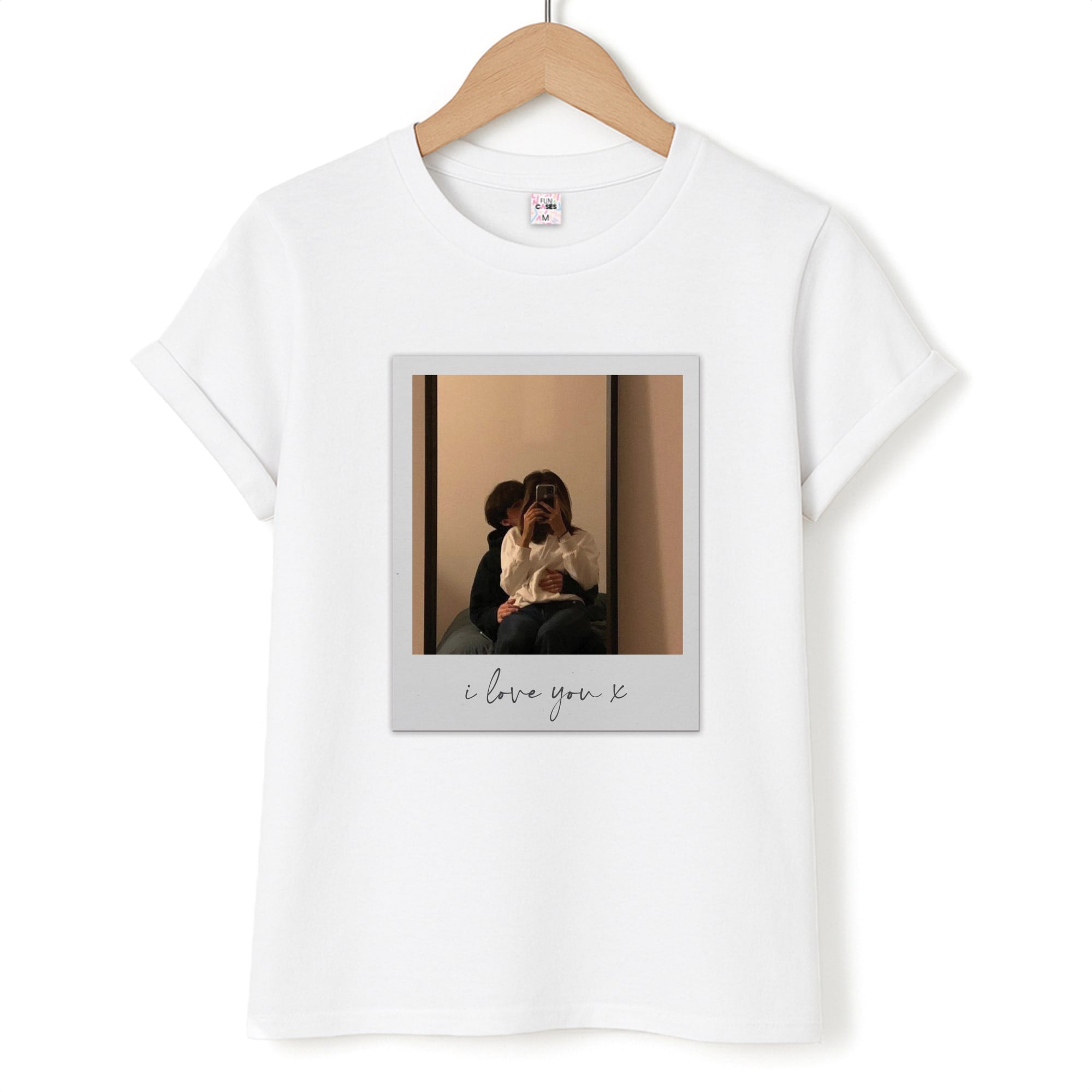 I Love You Polaroid - Personalised Couples Unisex T-Shirt