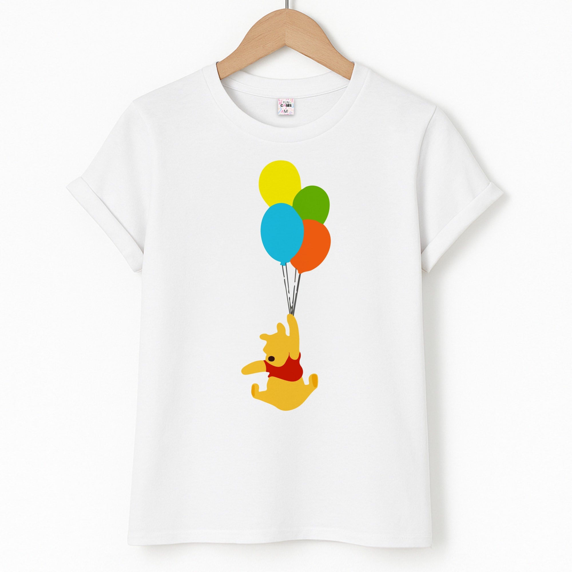 Pooh On Balloons Unisex T-Shirt