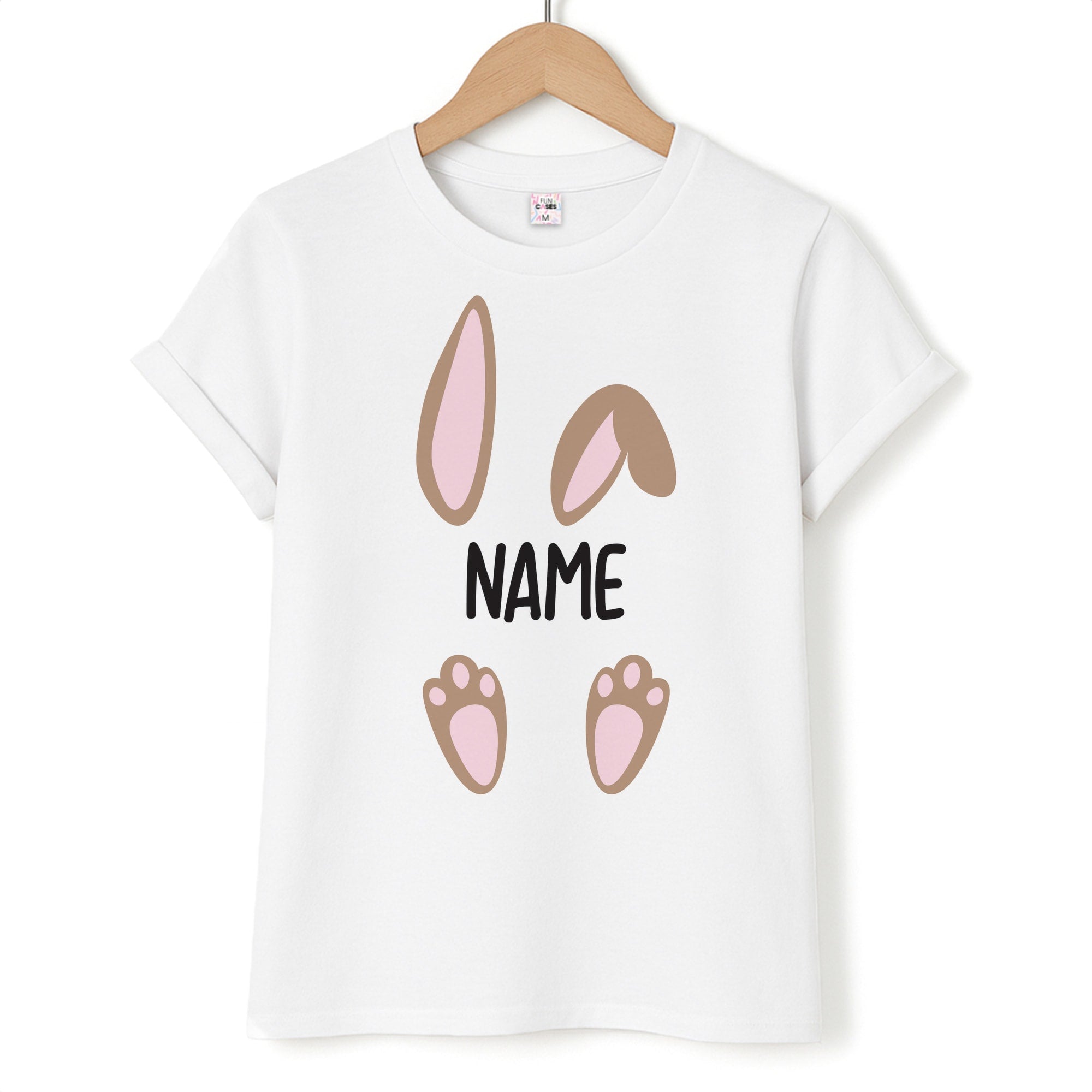 Brown Bunny Personalised Unisex T-Shirt