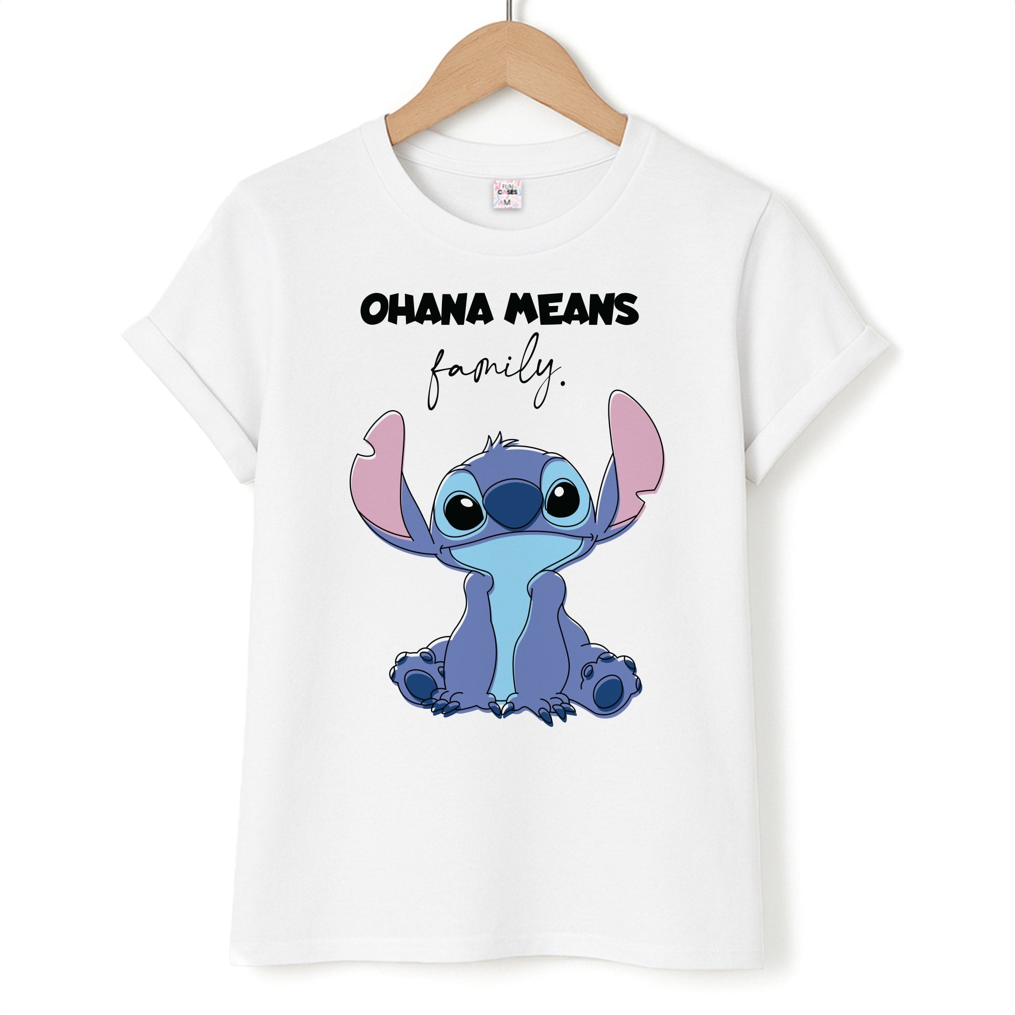 Ohana Means Family Pink Unisex T-Shirt