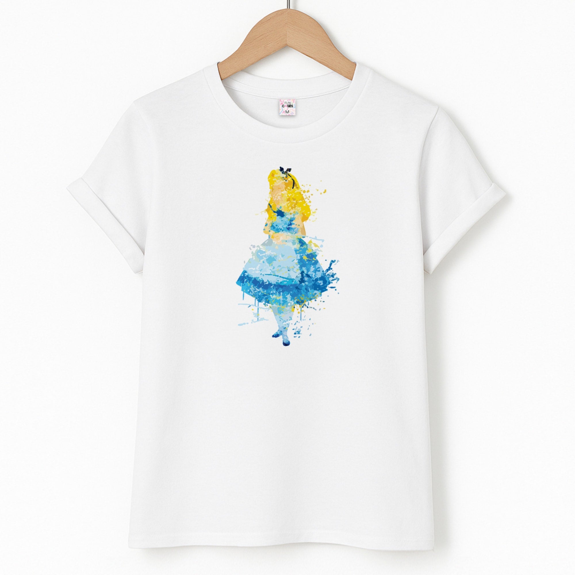 Watercolour Alice in Wonderland Fairytale T-Shirt