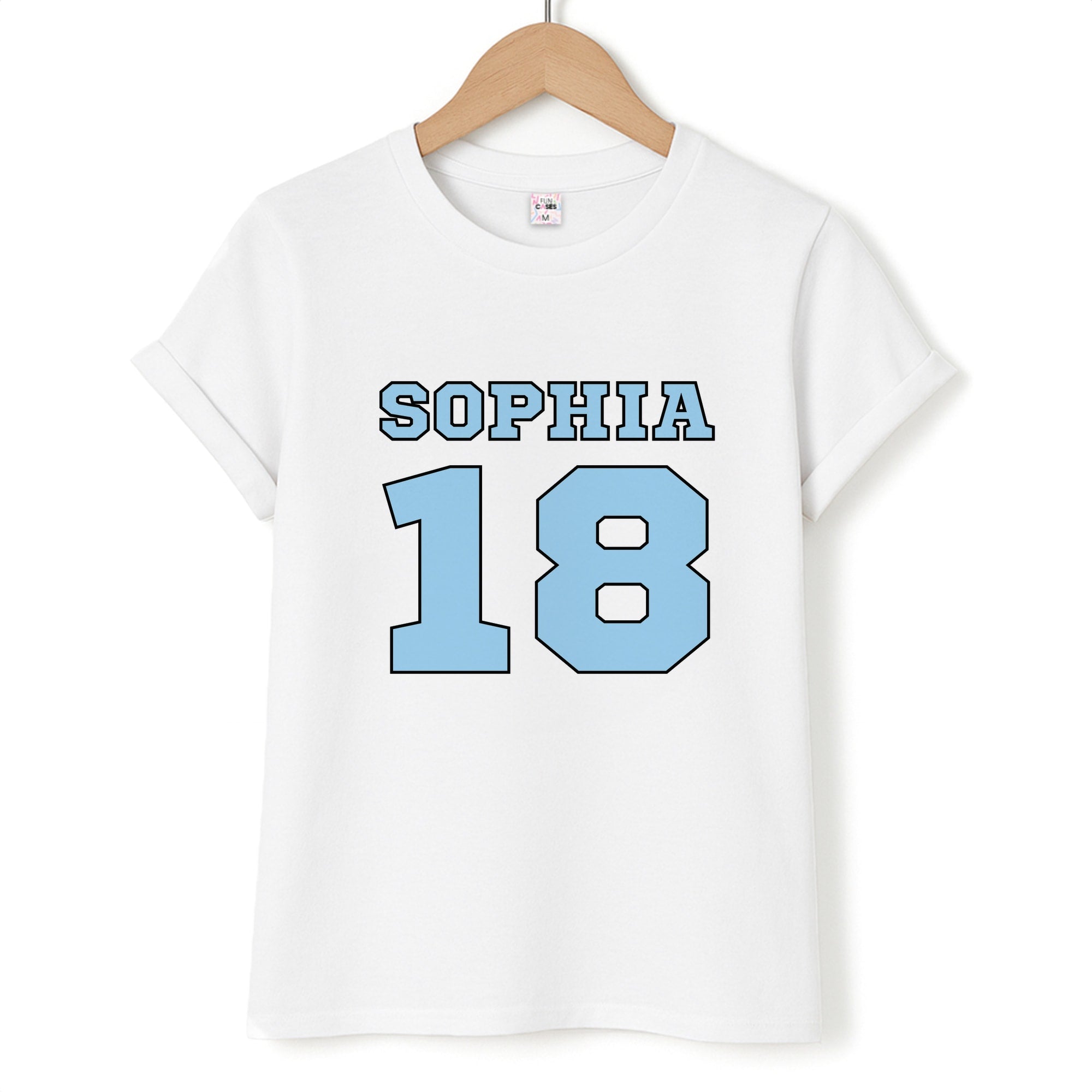 Light Blue - Personalised Football Unisex T-Shirt