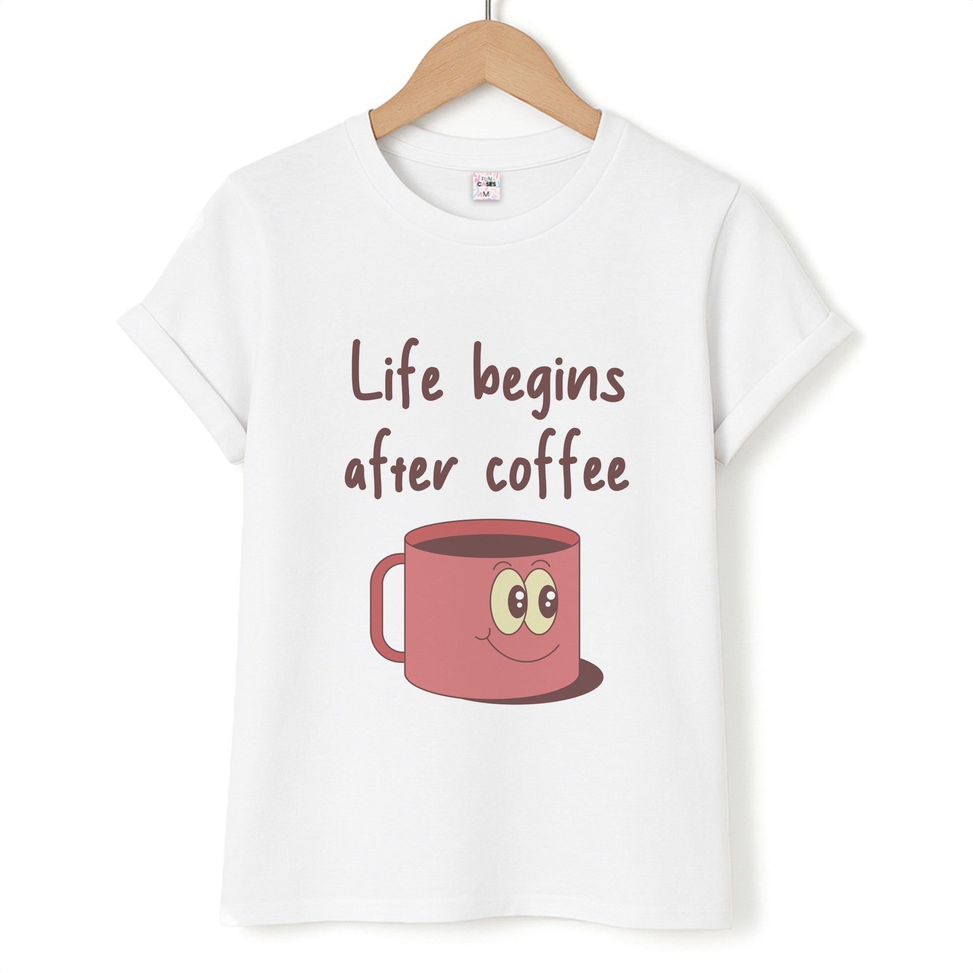 Life Begins After Coffee - Aesthetic Quote Unisex T-Shirt