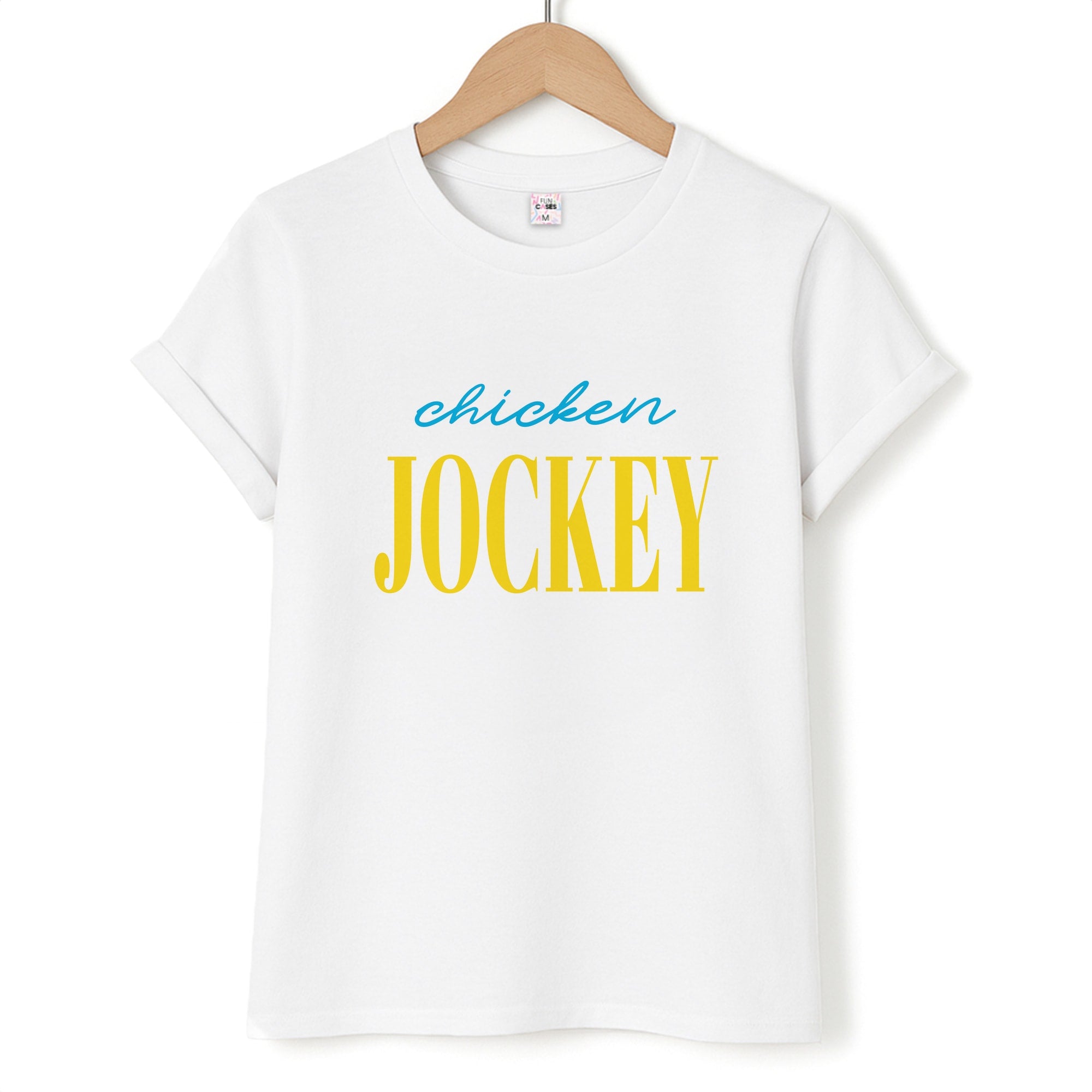 Chicken Jockey Blue Unisex T-Shirt