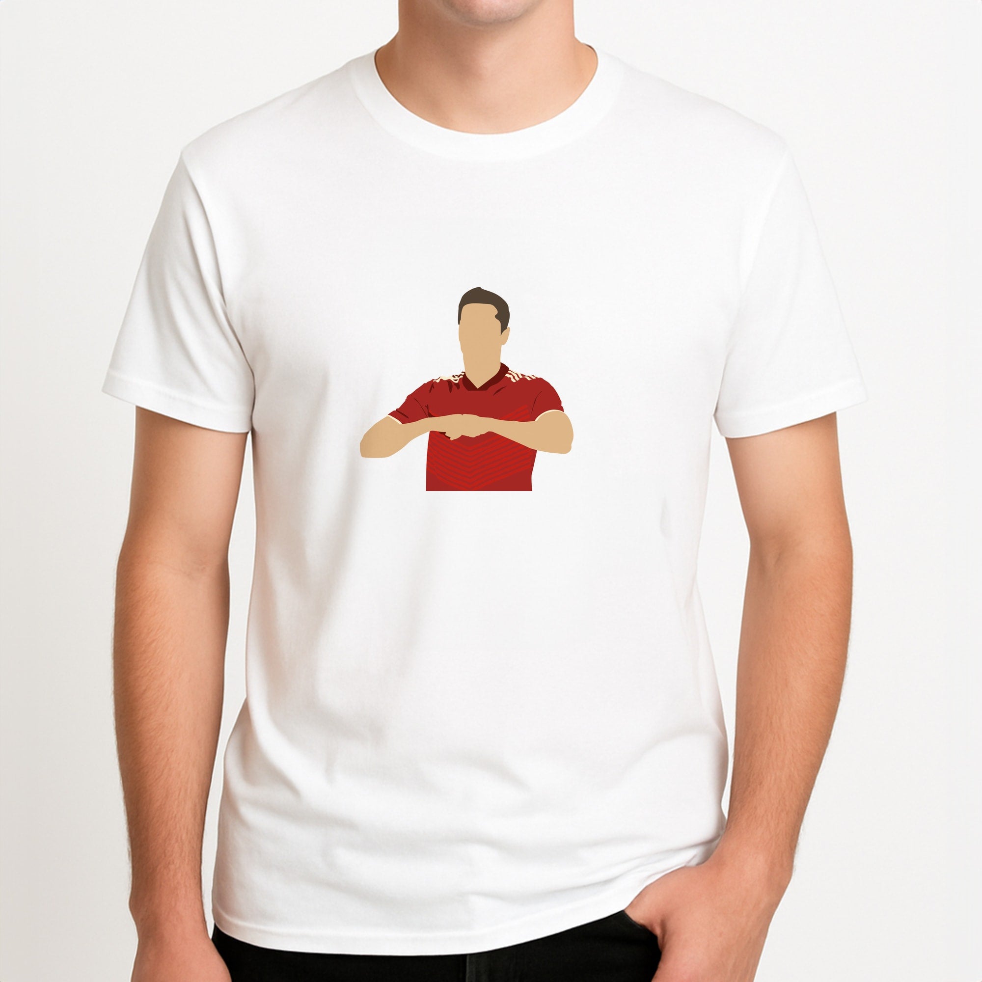 Van Persie - Football Unisex T-Shirt, worn by a male model.