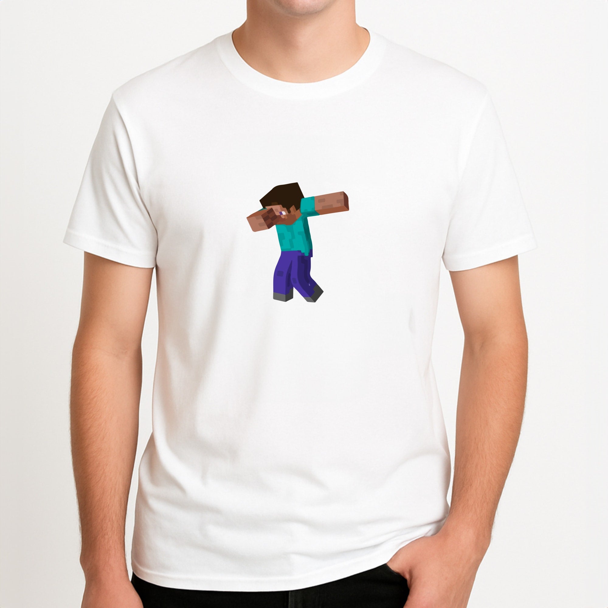 Steve Dab - Mining Unisex T-Shirt, worn by a male model.